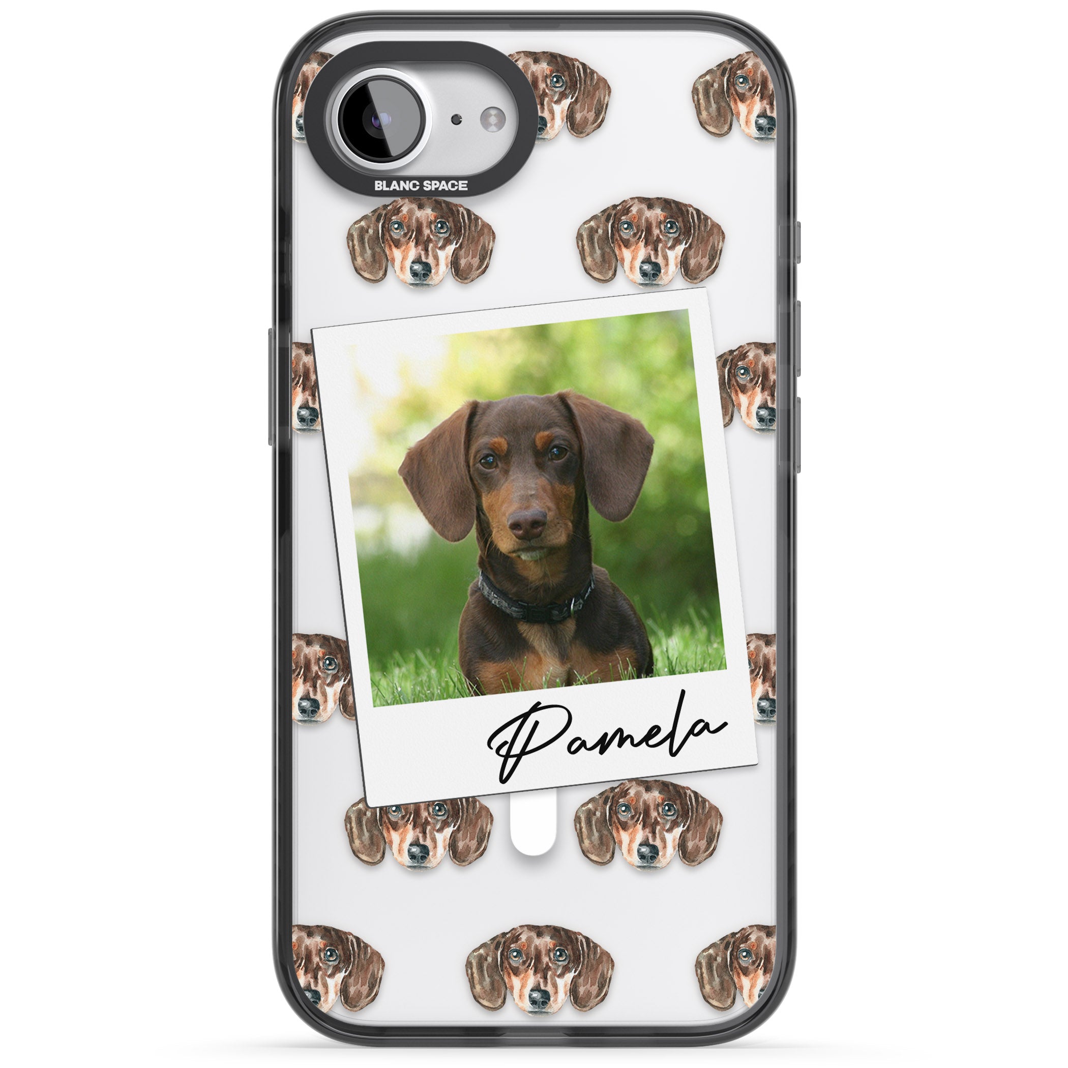 Personalised Brown Dachshund Instant Camera Photo