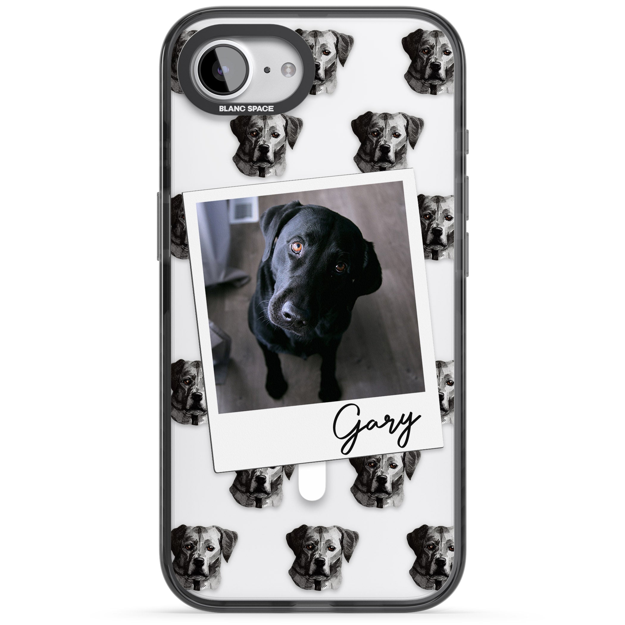 Personalised Black Labrador Instant Camera Photo