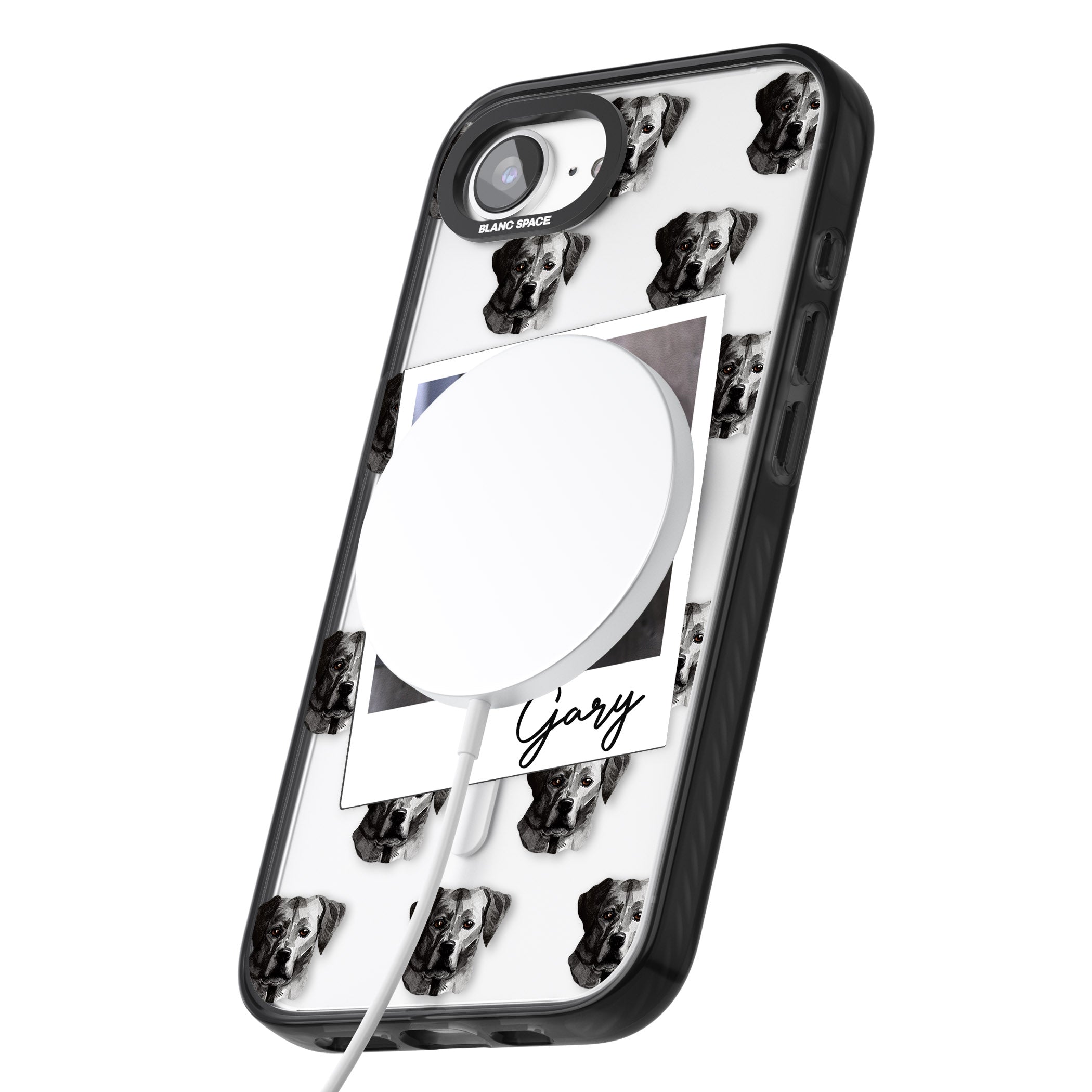 Personalised Black Labrador Instant Camera Photo