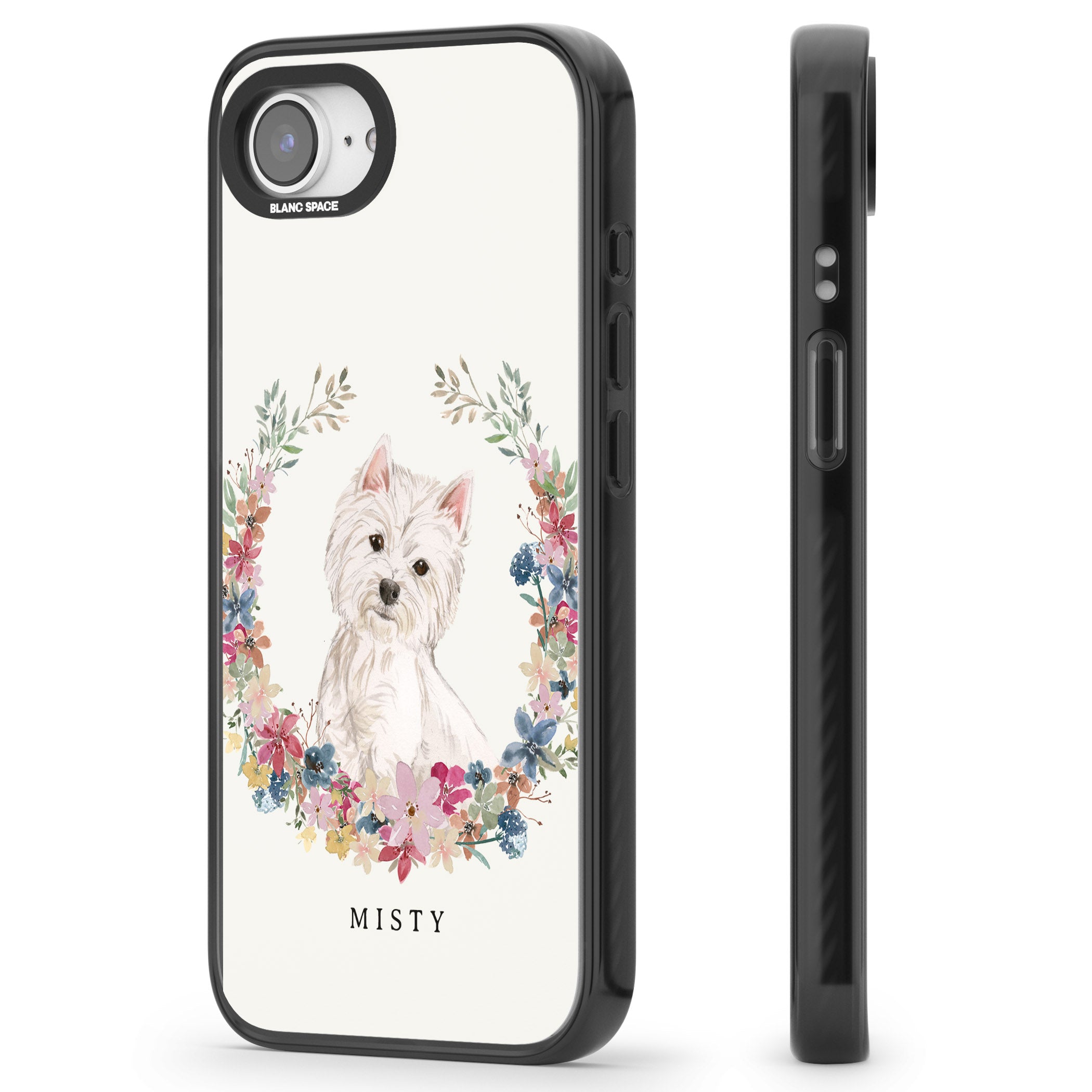 Personalised Westie Floral Portrait