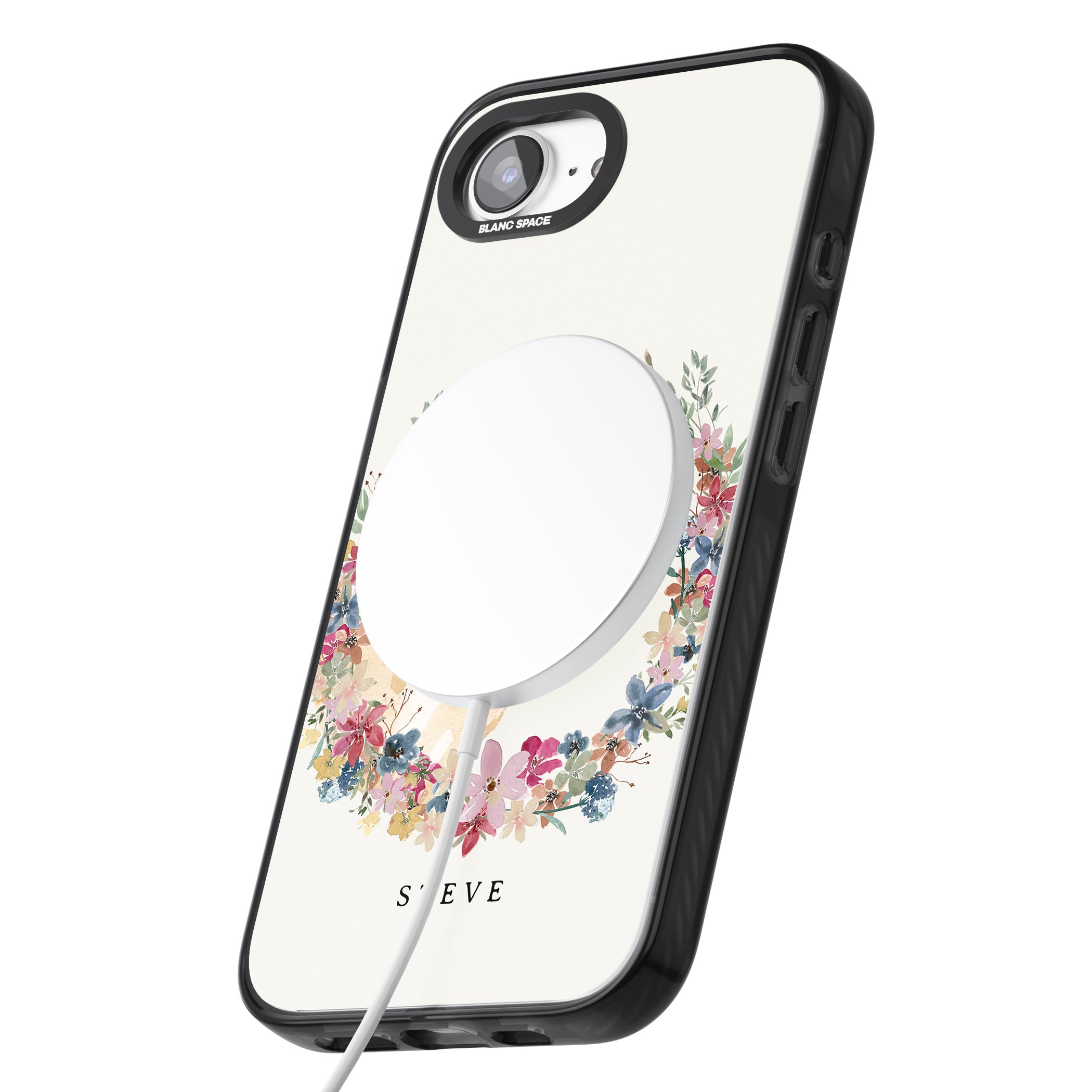 Personalised Yellow Labrador Floral Portrait