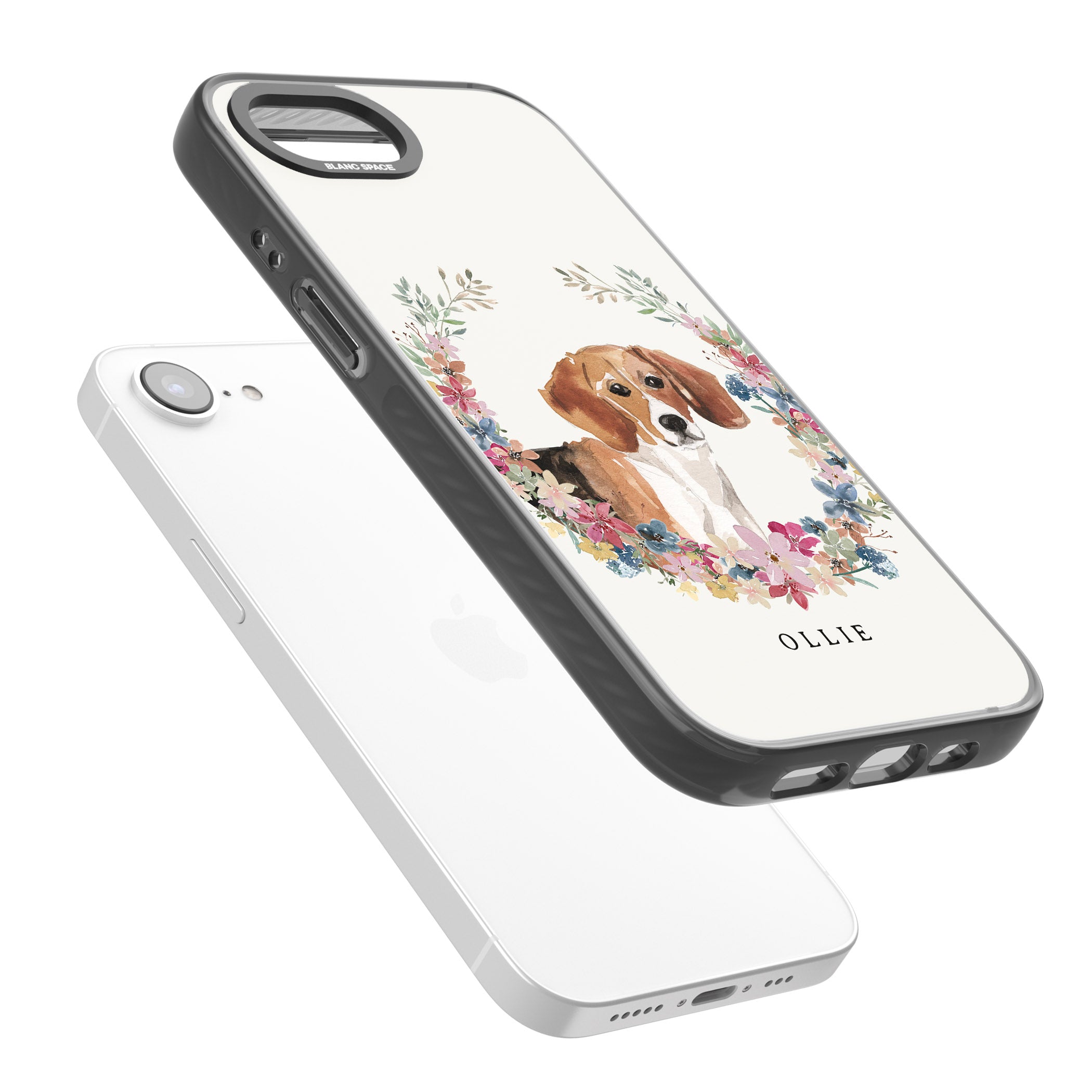 Personalised Beagle Floral Portrait