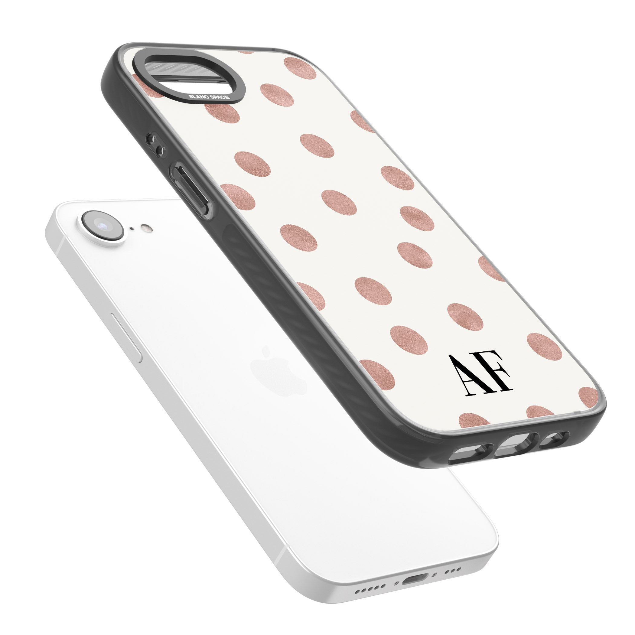 Personalised Rose Gold Dots & Initials