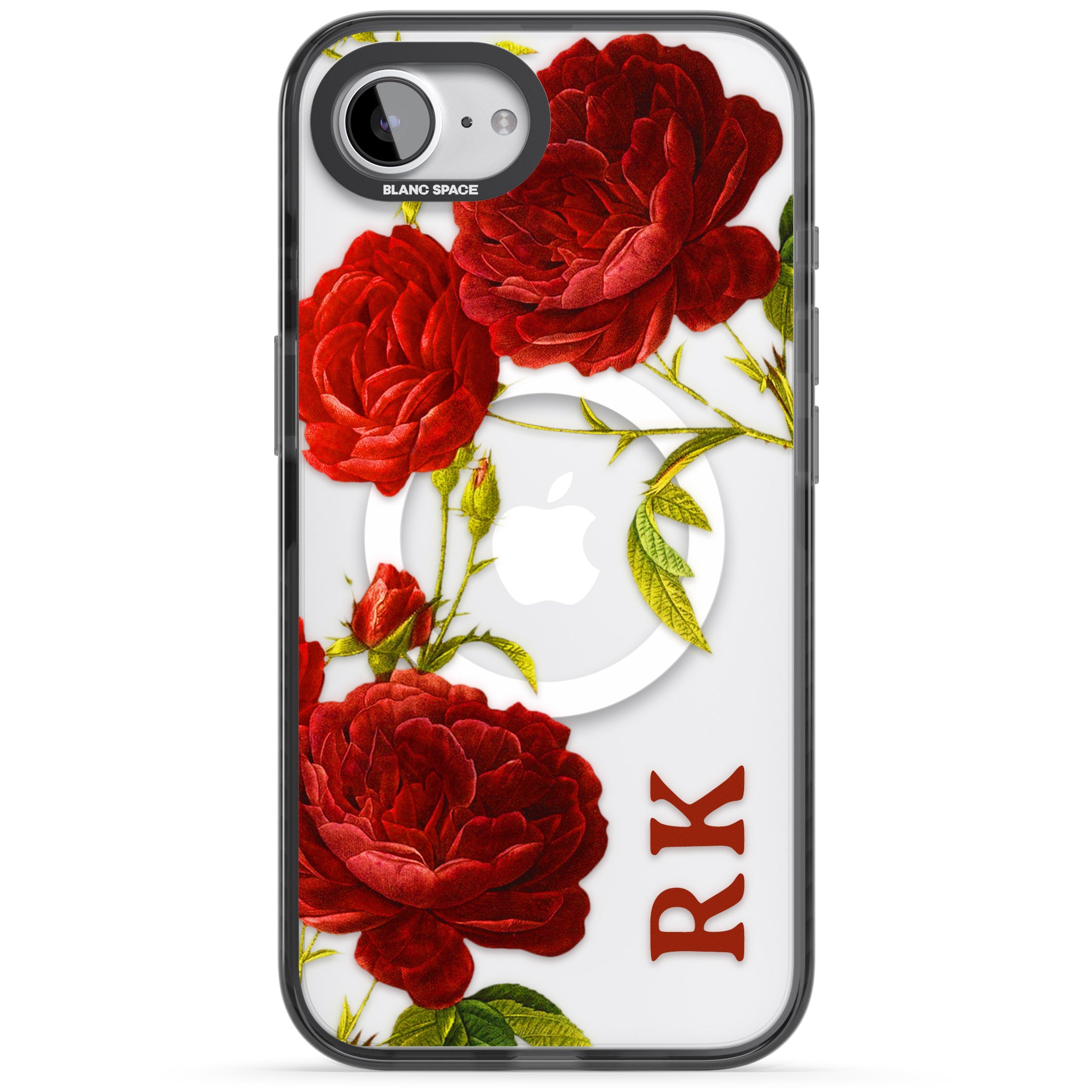 Personalised Vintage Floral Red Roses