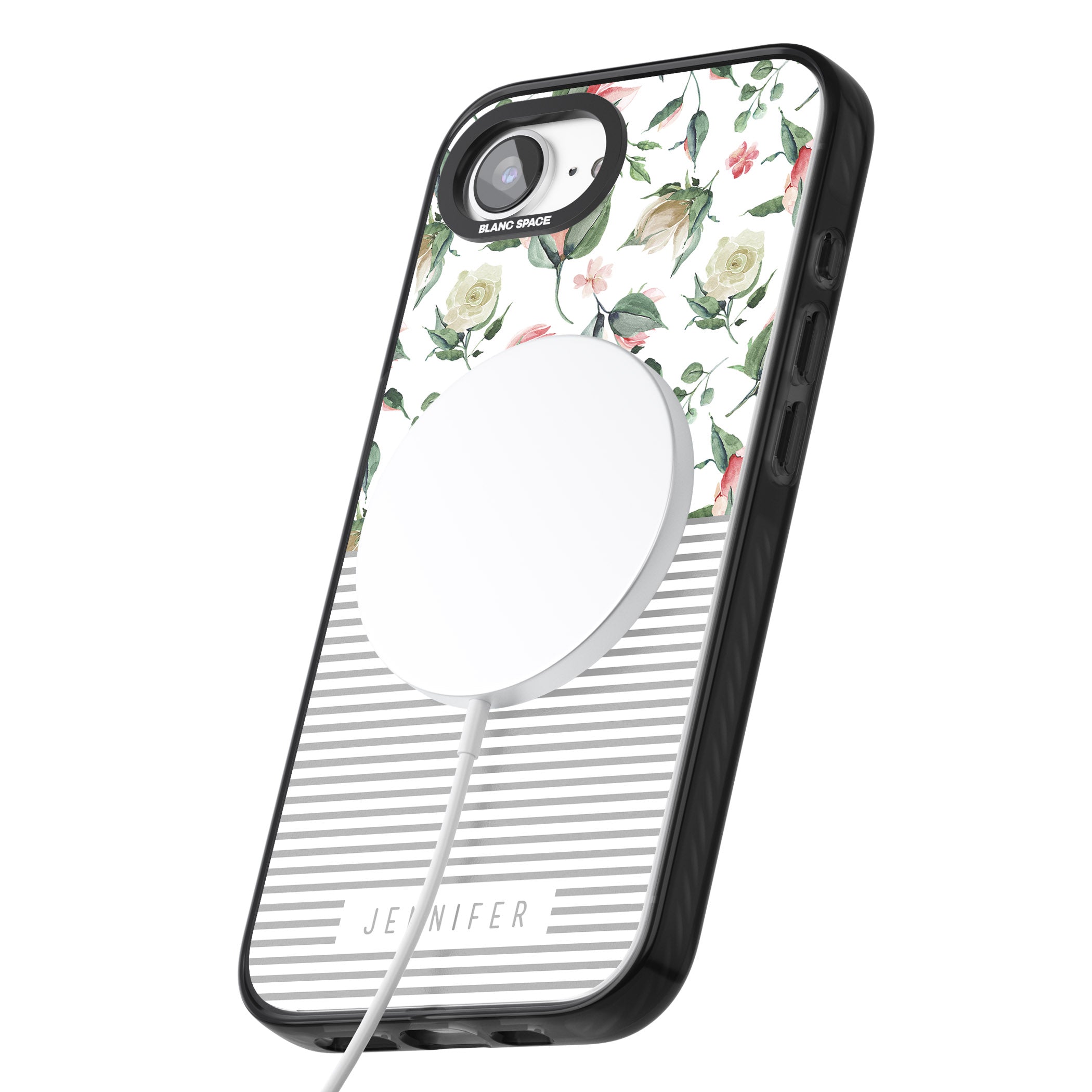 Personalised Light Floral Pattern & Stripes