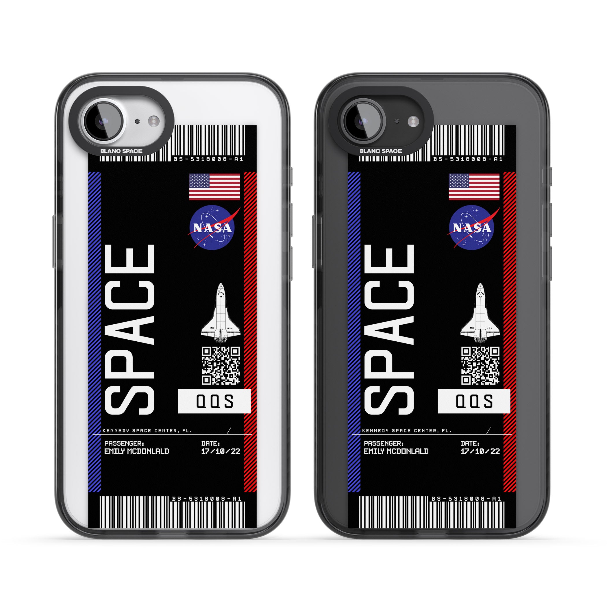 Personalised Nasa Boarding Pass (Dark)