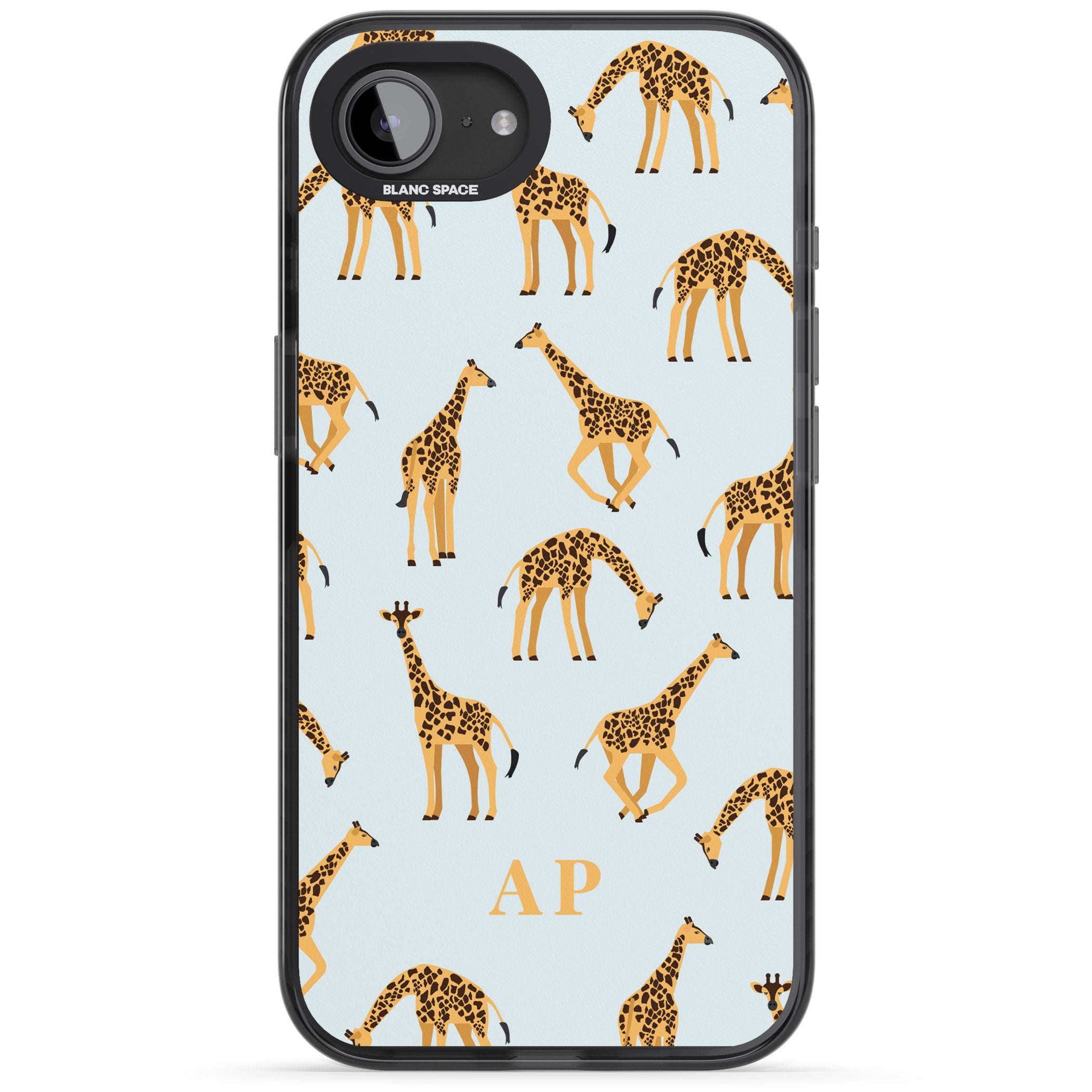 Personalised Safari Giraffe Pattern On Blue