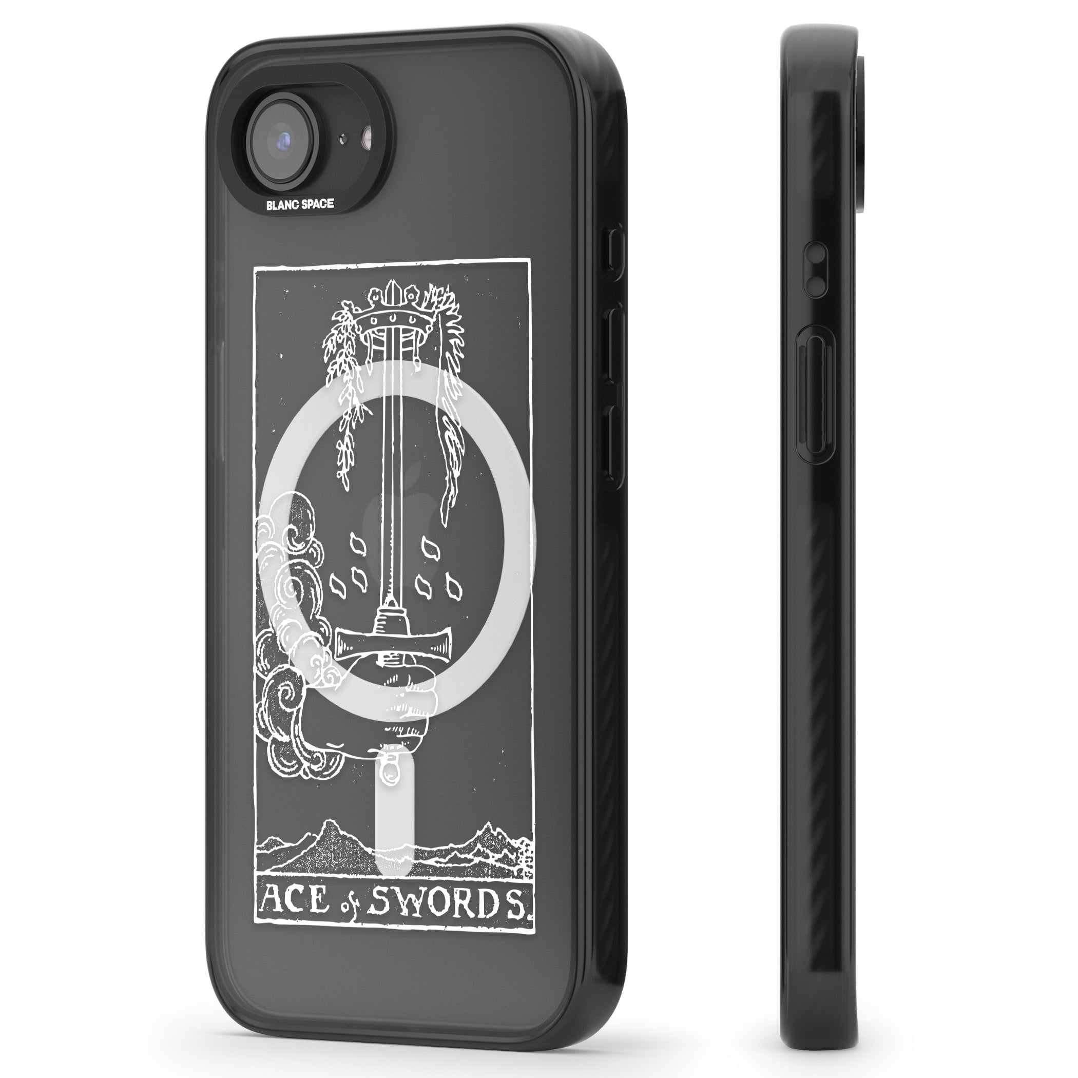 Personalised Ace Of Swords Tarot Card (White)