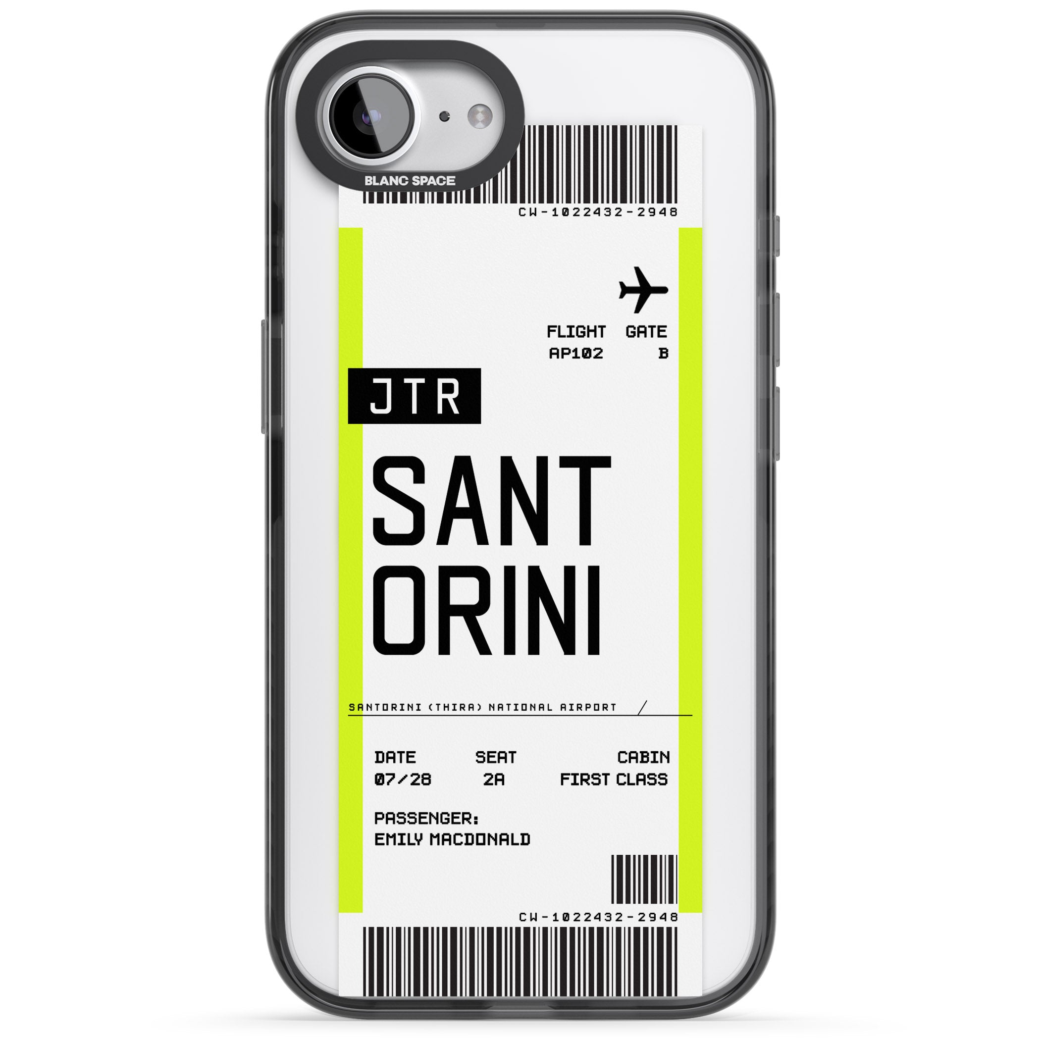 Personalised Santorini Boarding Pass