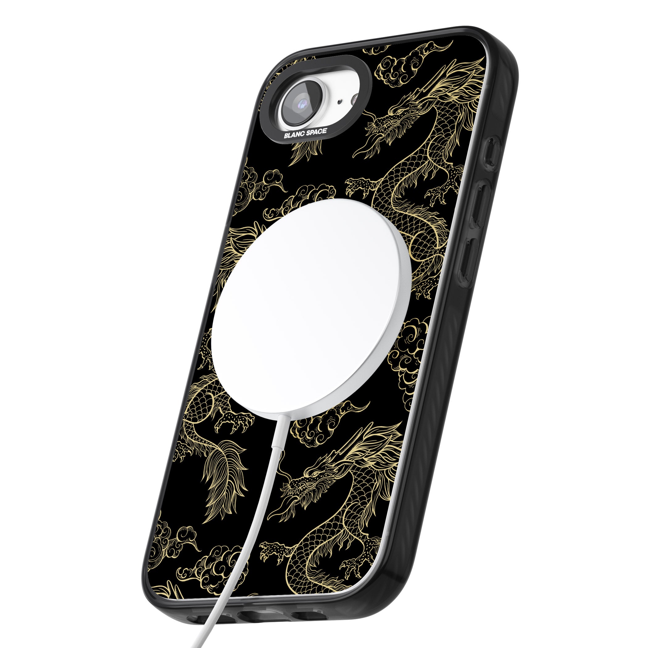 Black And Gold Dragon Pattern