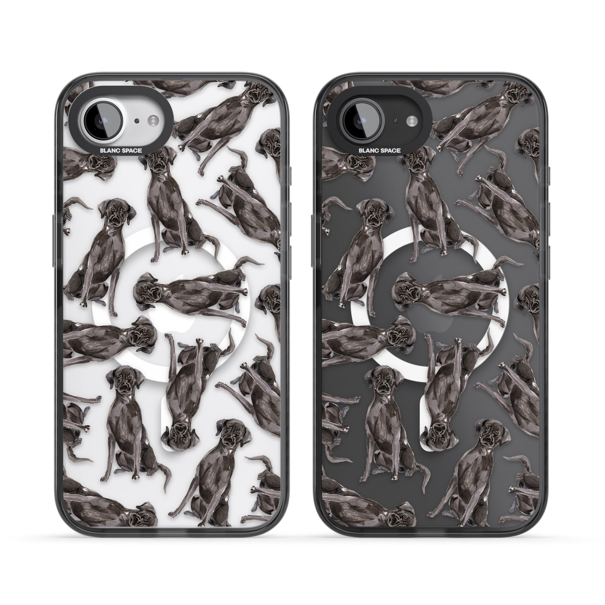 Black Labrador Watercolor Pattern