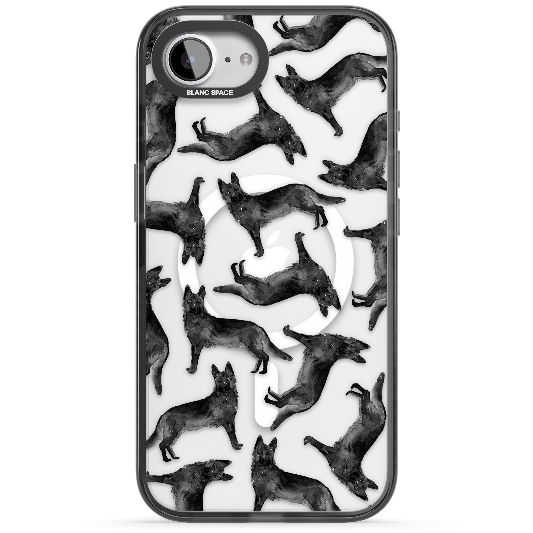 German Shepherd Pattern Black
