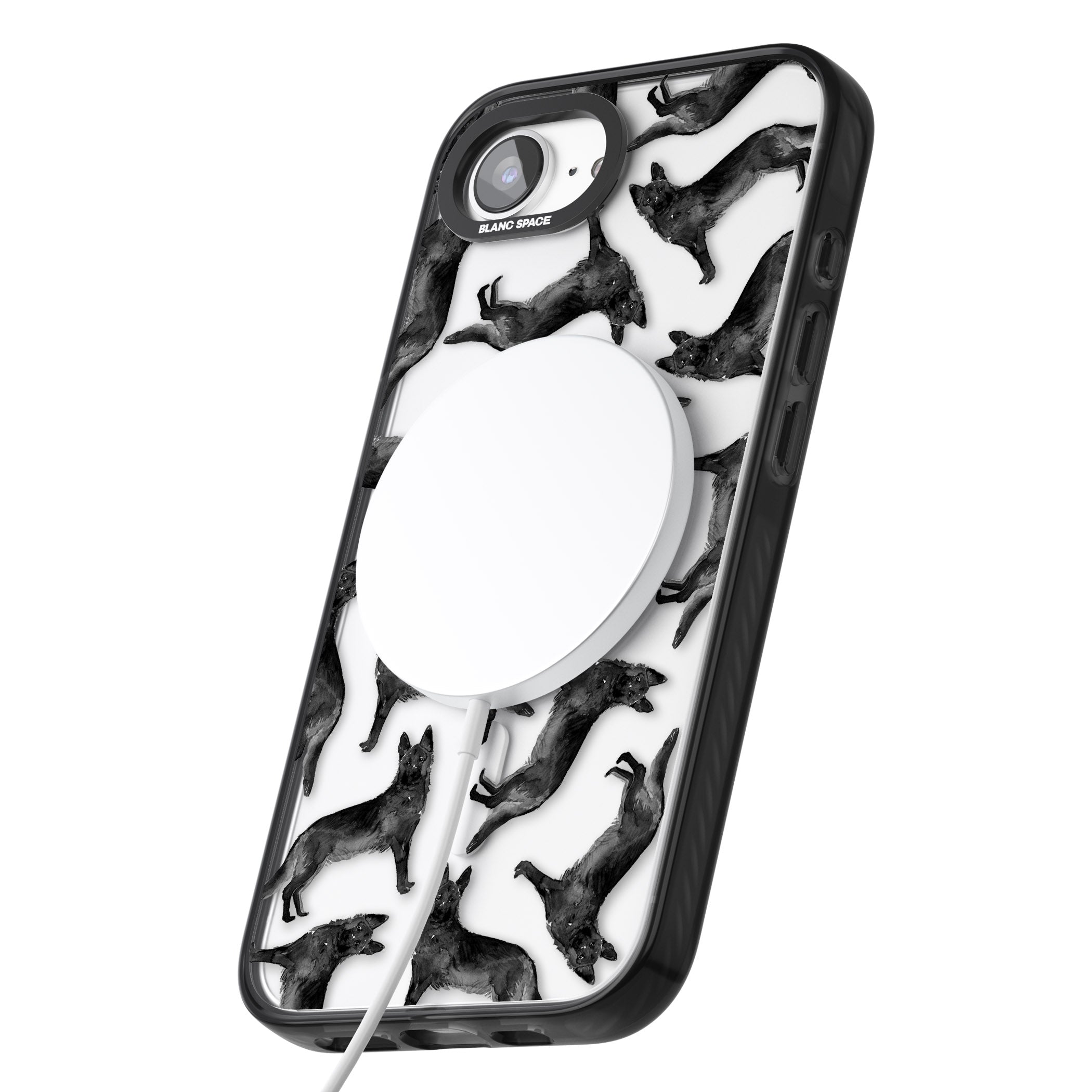 German Shepherd Pattern Black