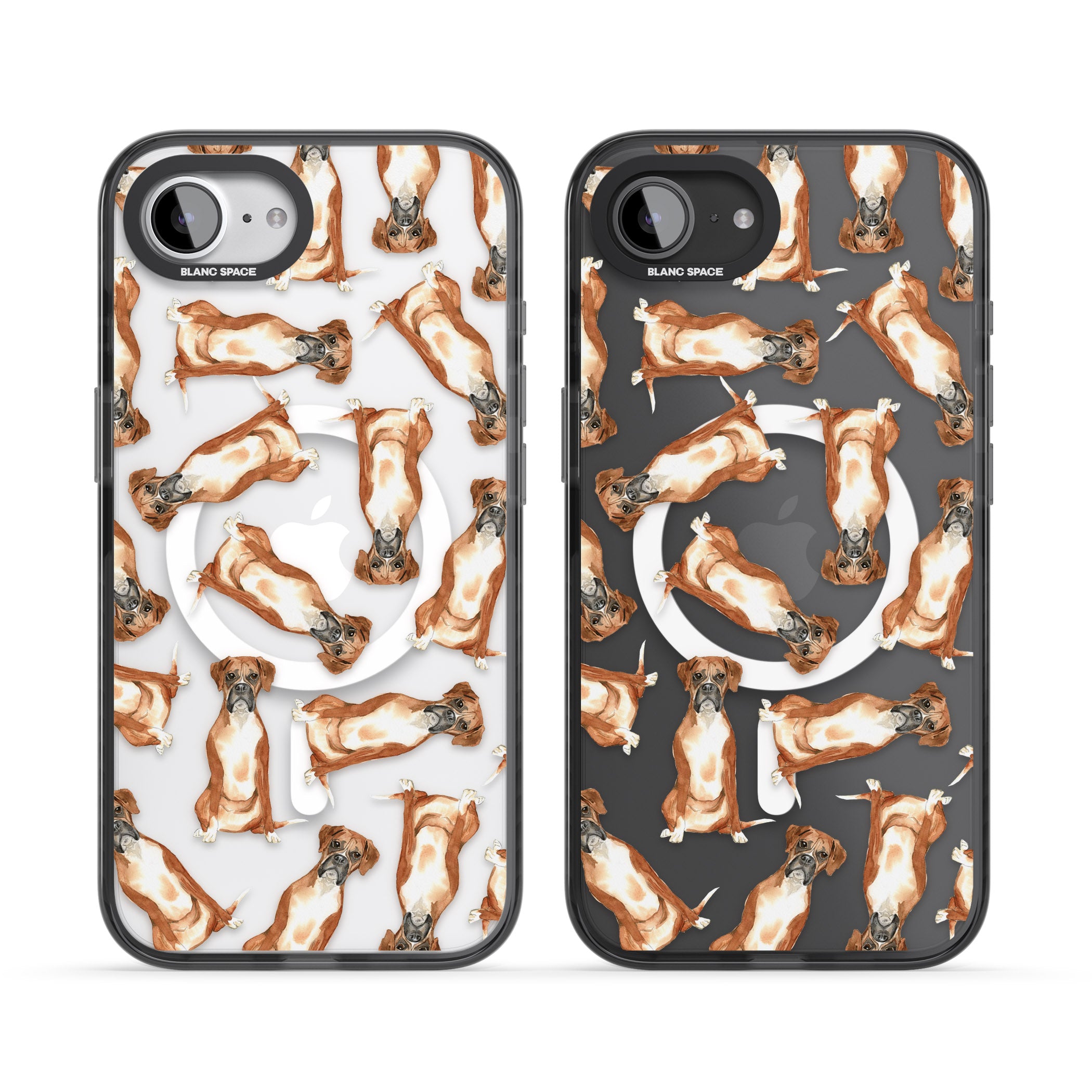 Boxer Watercolor Dog Pattern