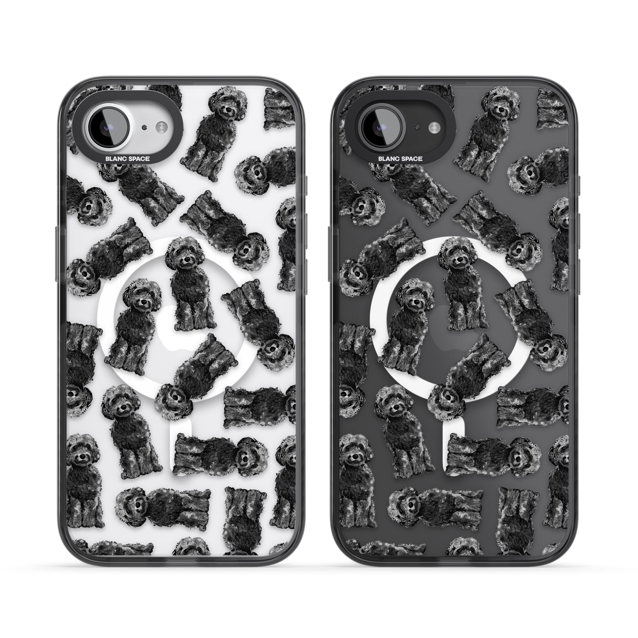 Black Cockapoo Watercolor