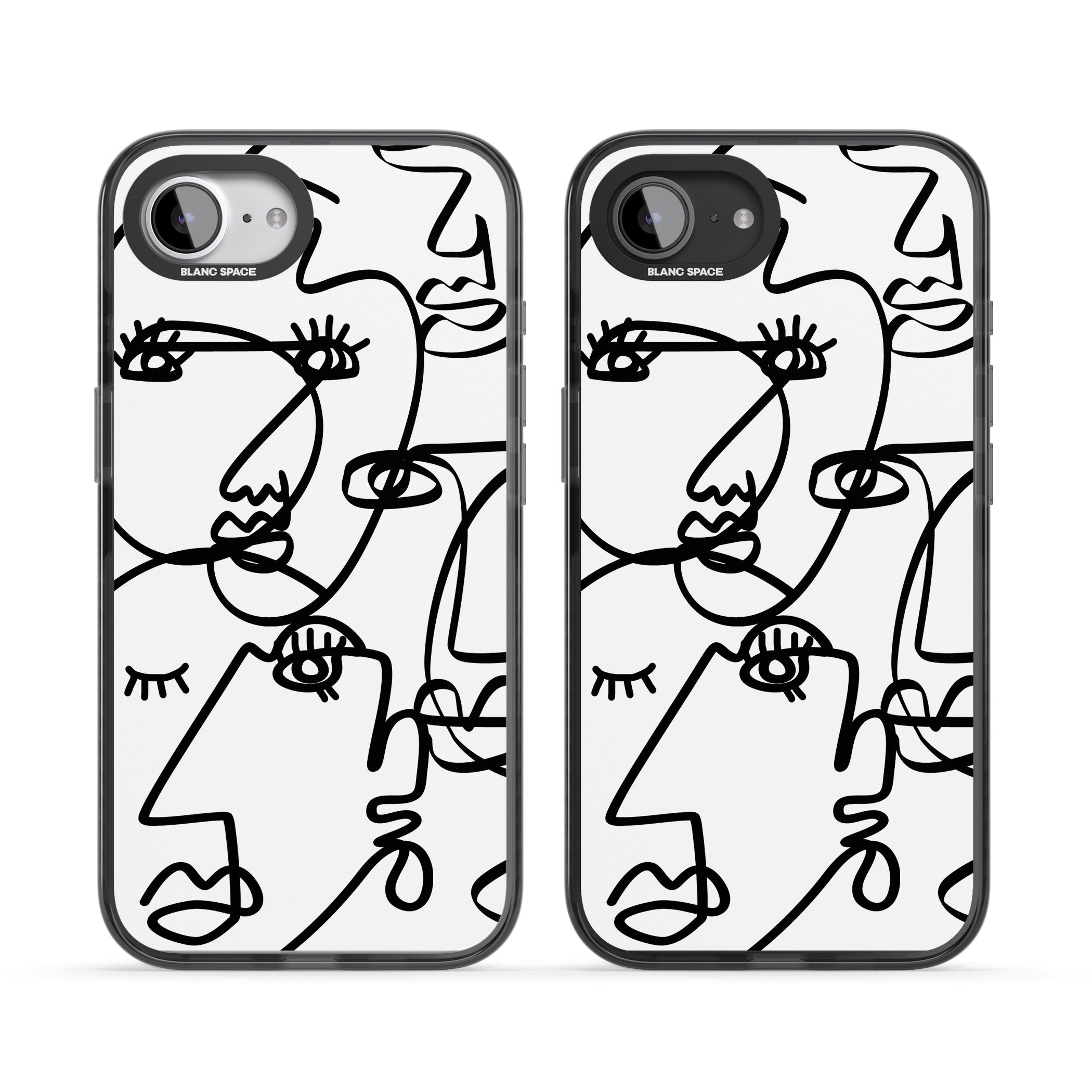 Abstract Line Art Black White