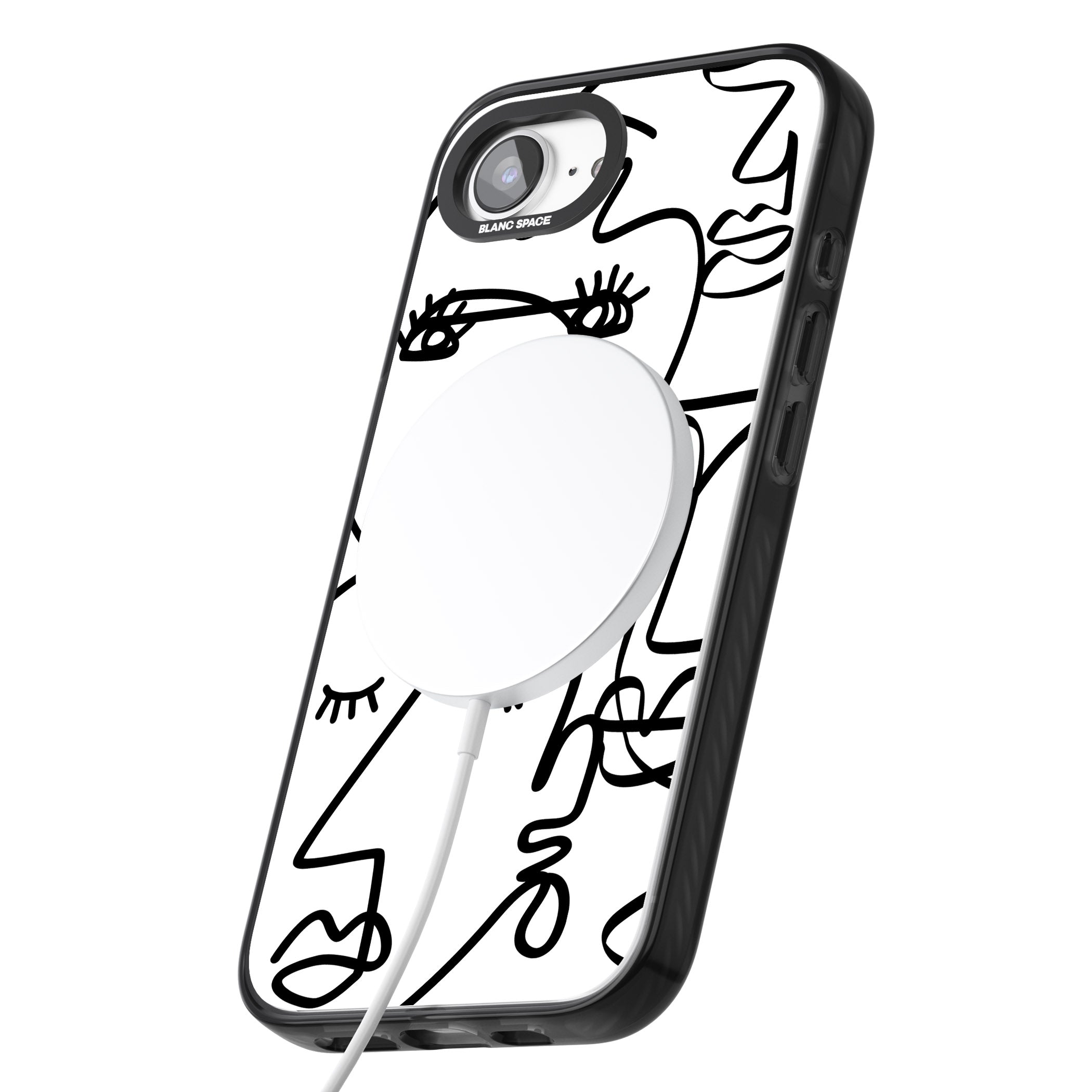 Abstract Line Art Black White