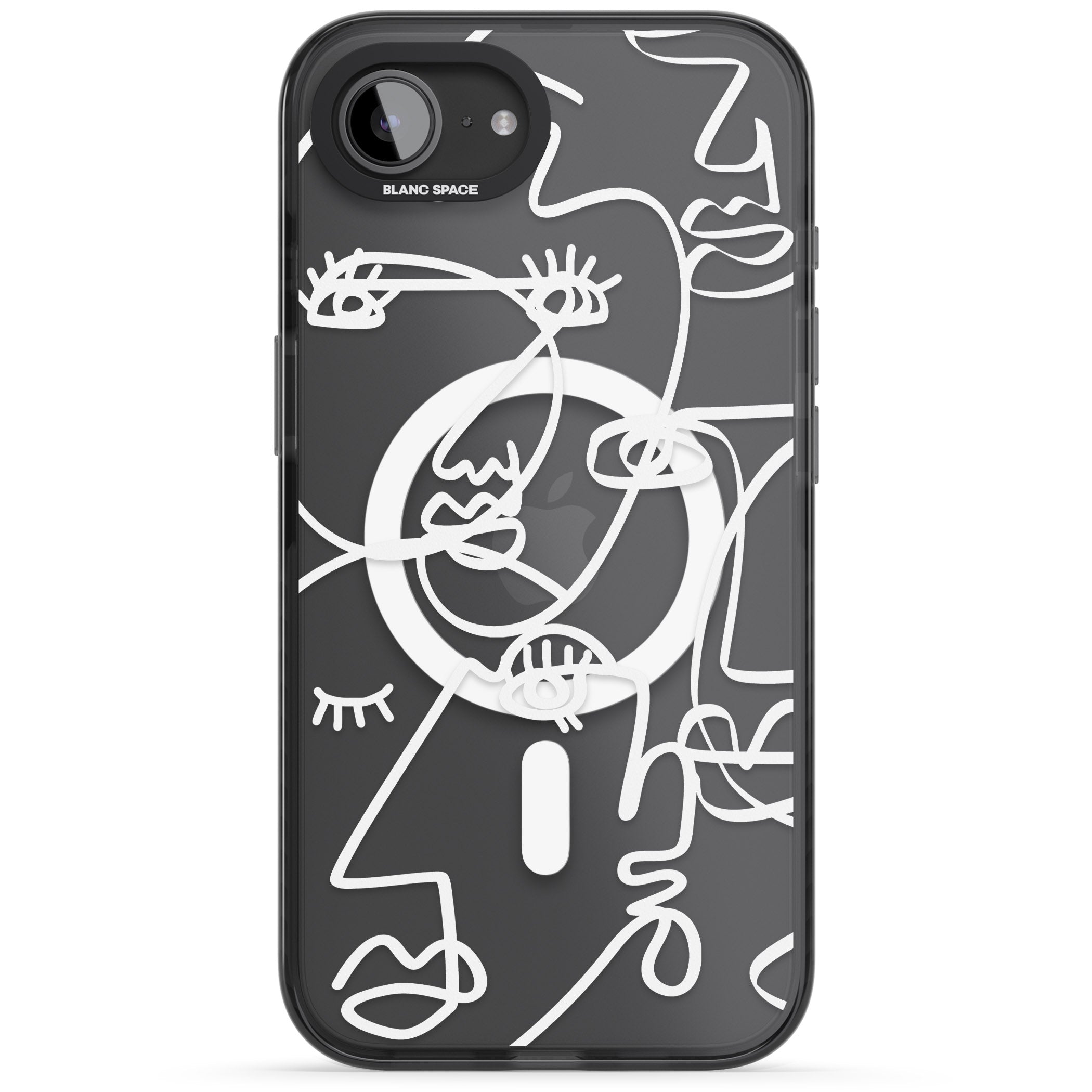 Abstract Line Art White Clear