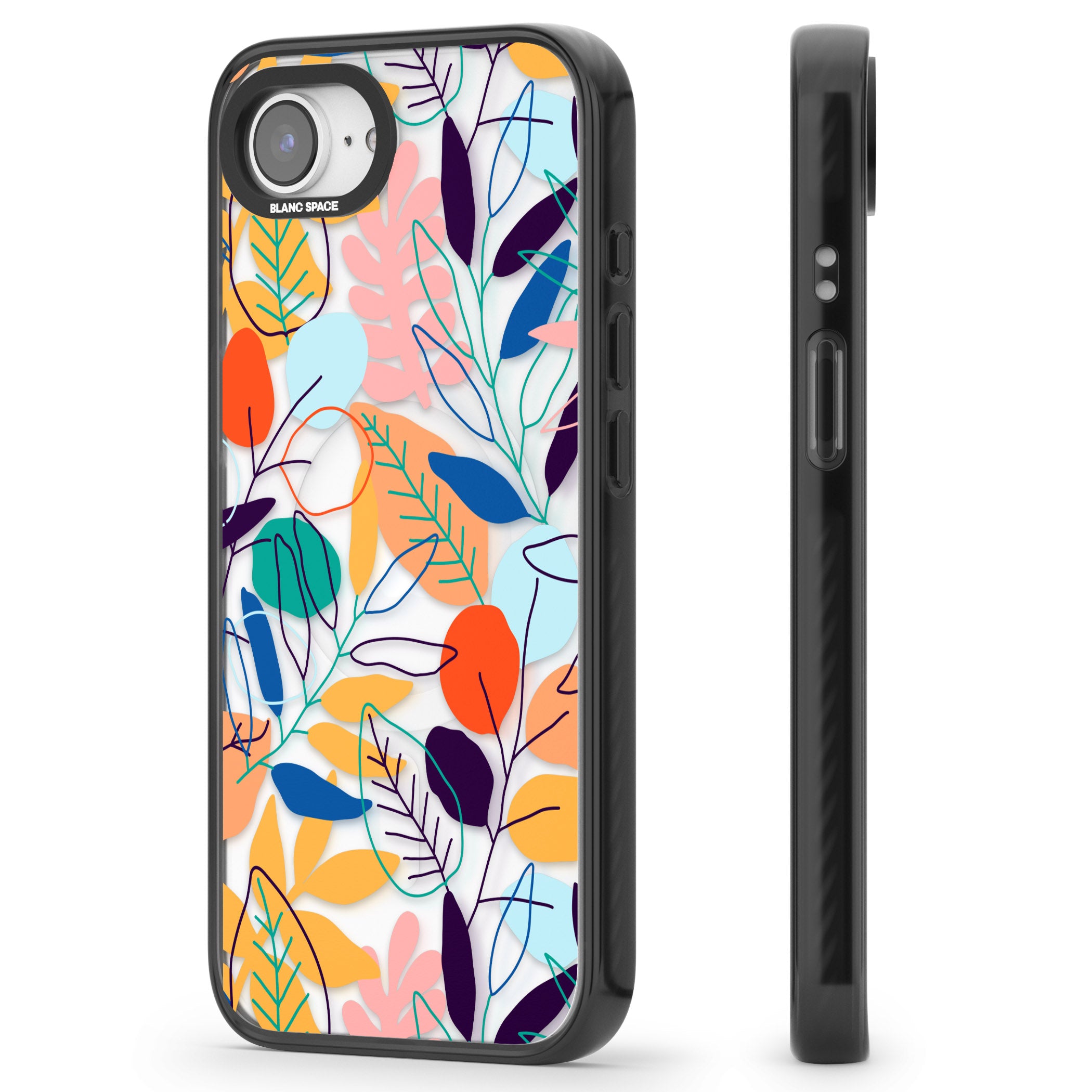 Abstract Line Drawn Leaves