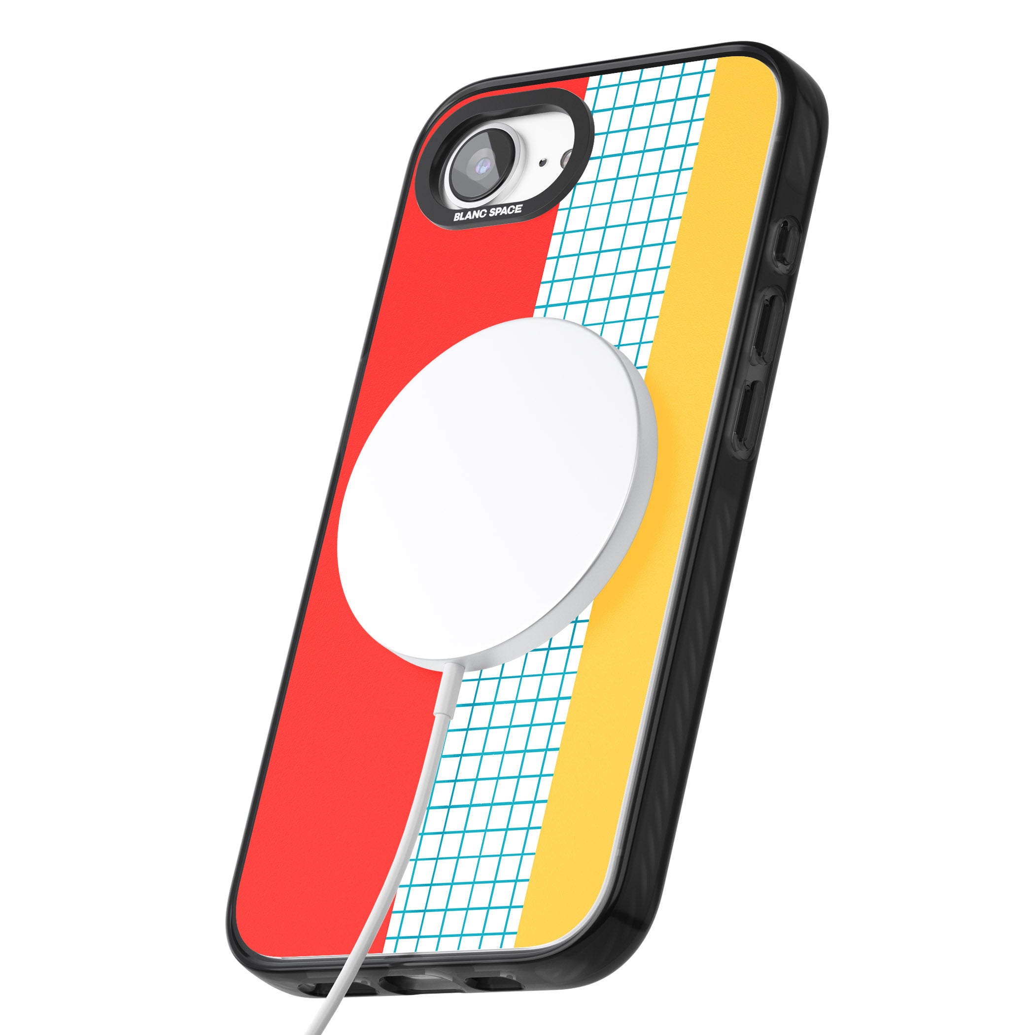 Abstract Grid Red, Blue, Yellow