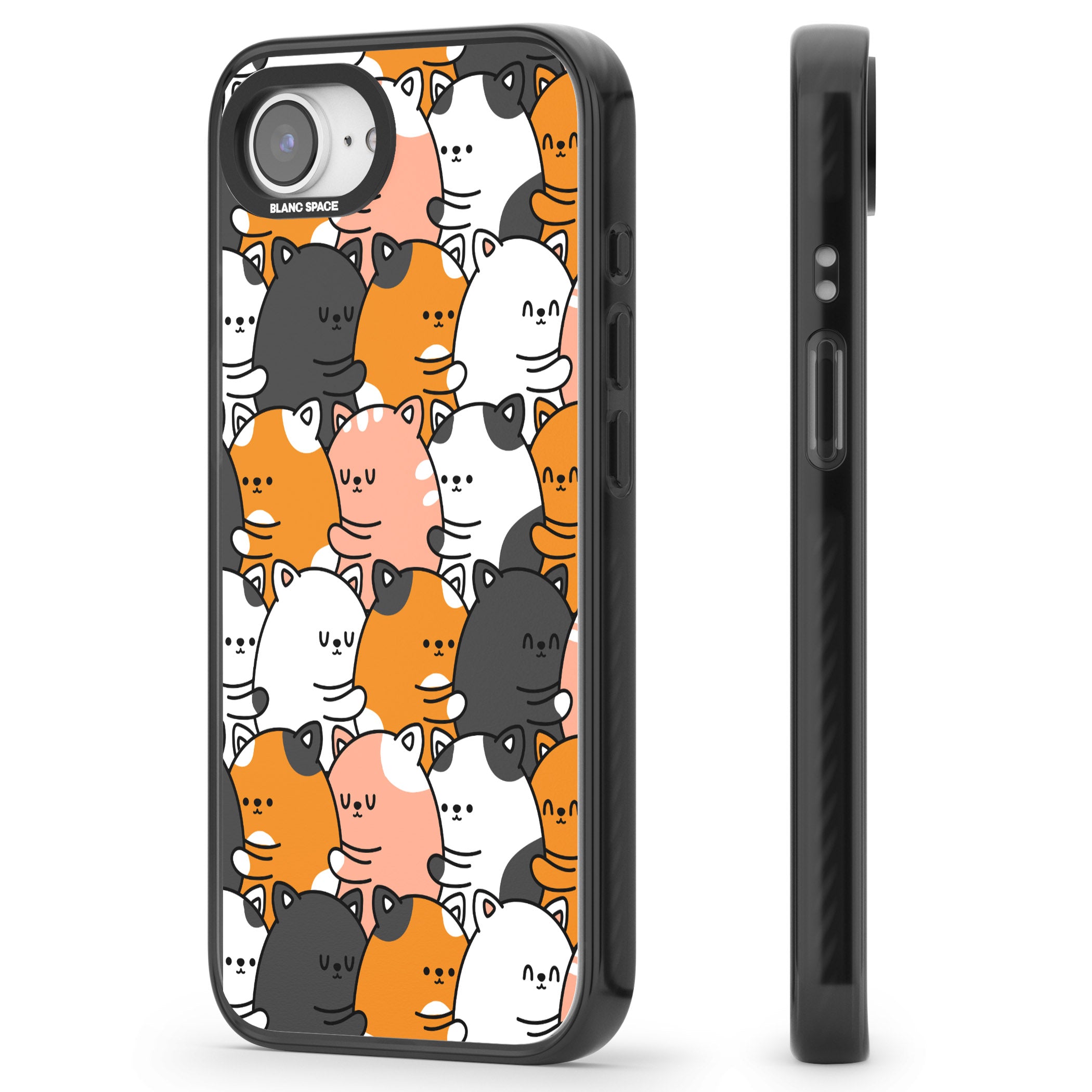 Spooning Cats Kawaii Pattern