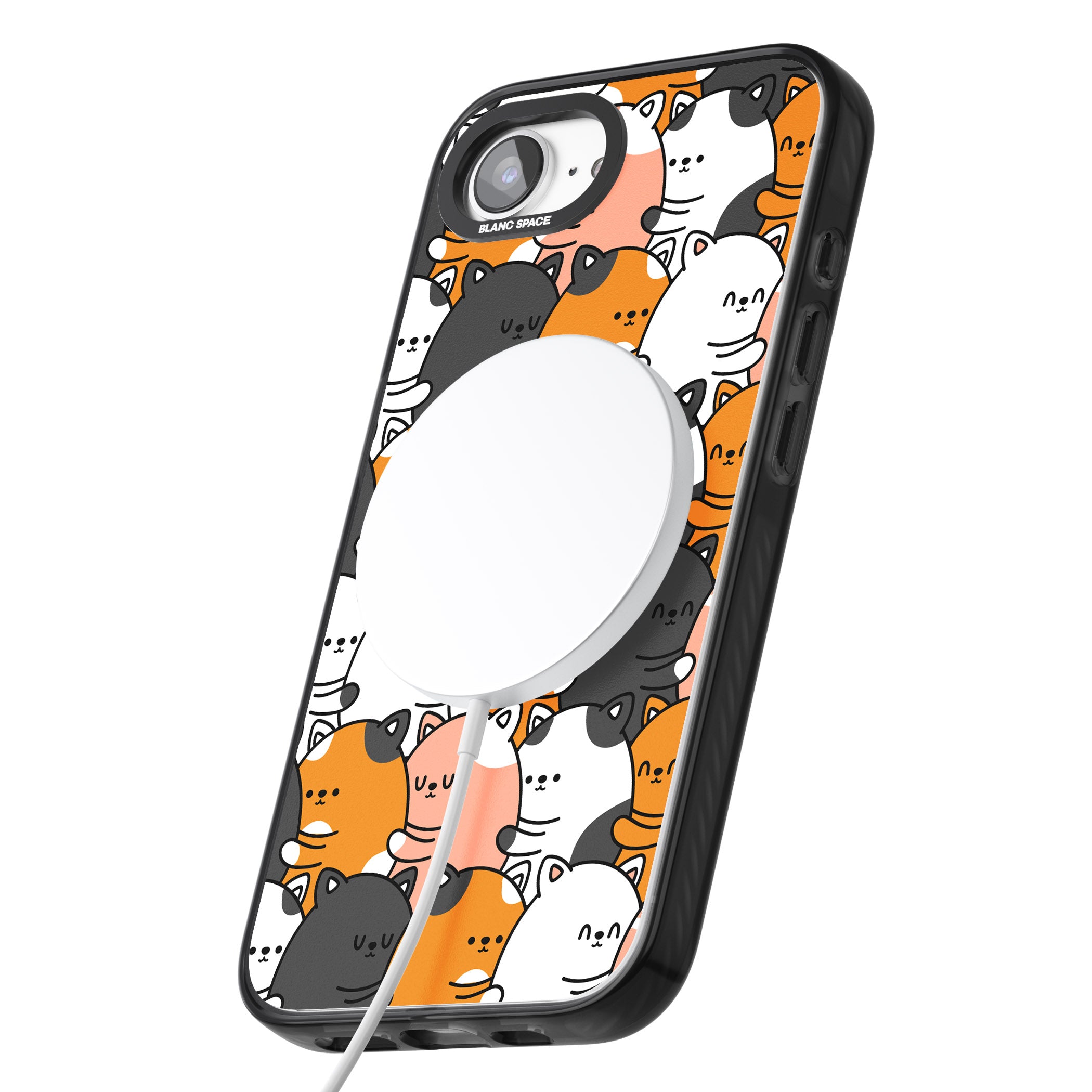 Spooning Cats Kawaii Pattern