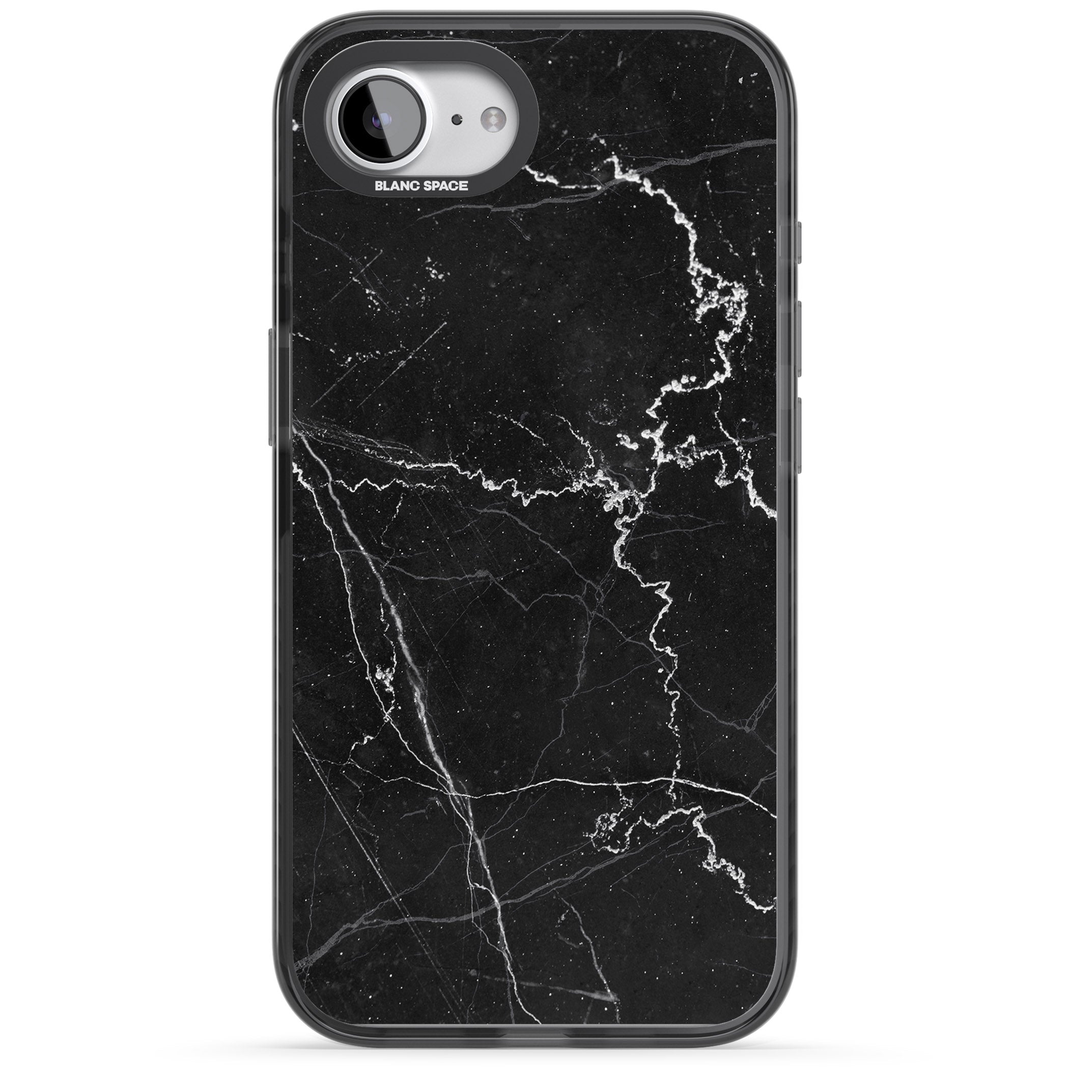 Bold Black Marble With White Texture