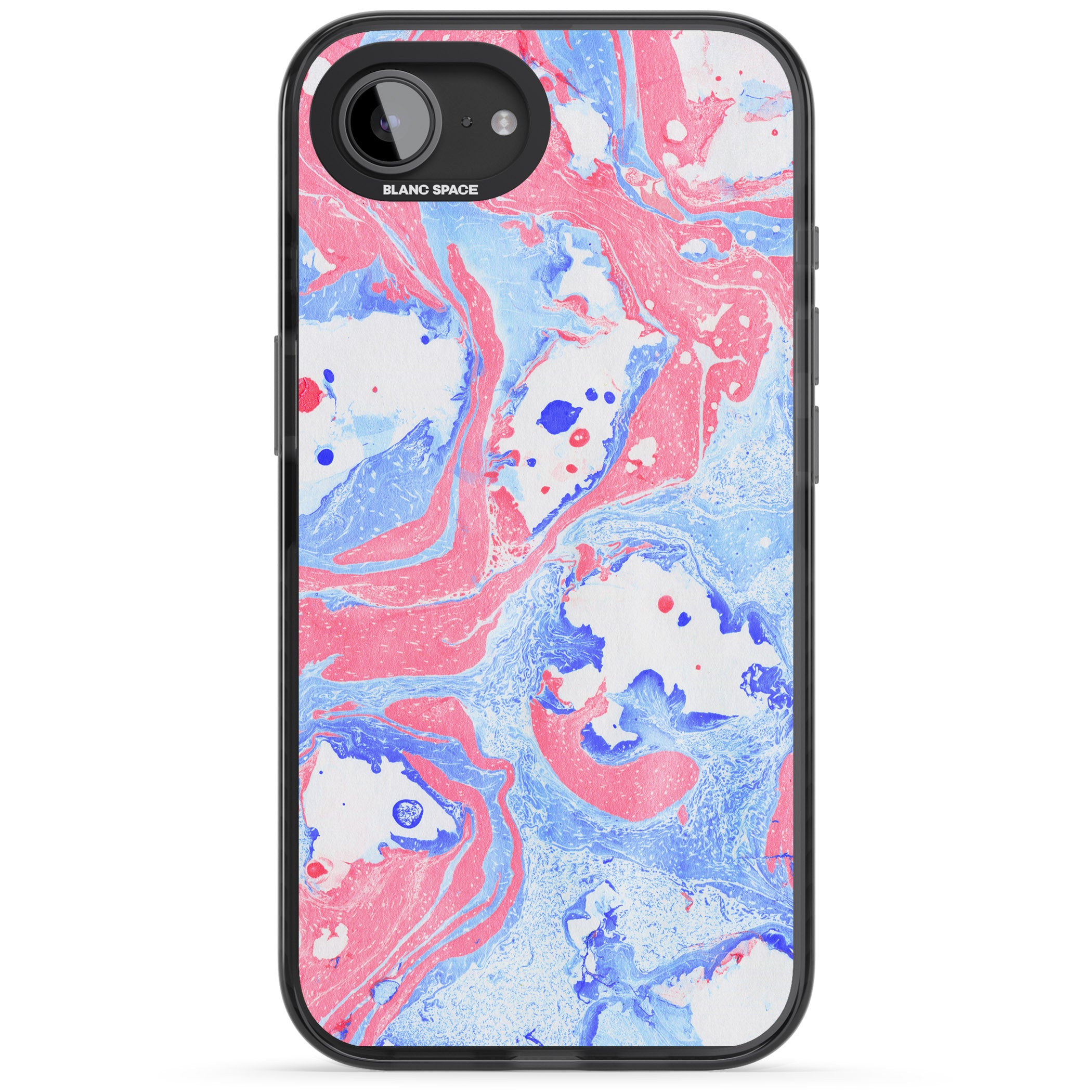 Pink, Blue & White Marbled Paper Pattern