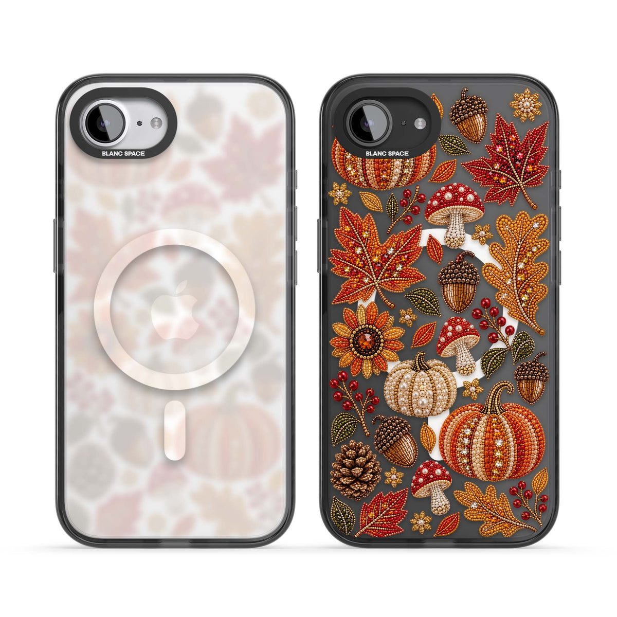 Beaded Autumn iPhone case | Black Impact Magsafe case for iPhone 16e, iPhone 17e