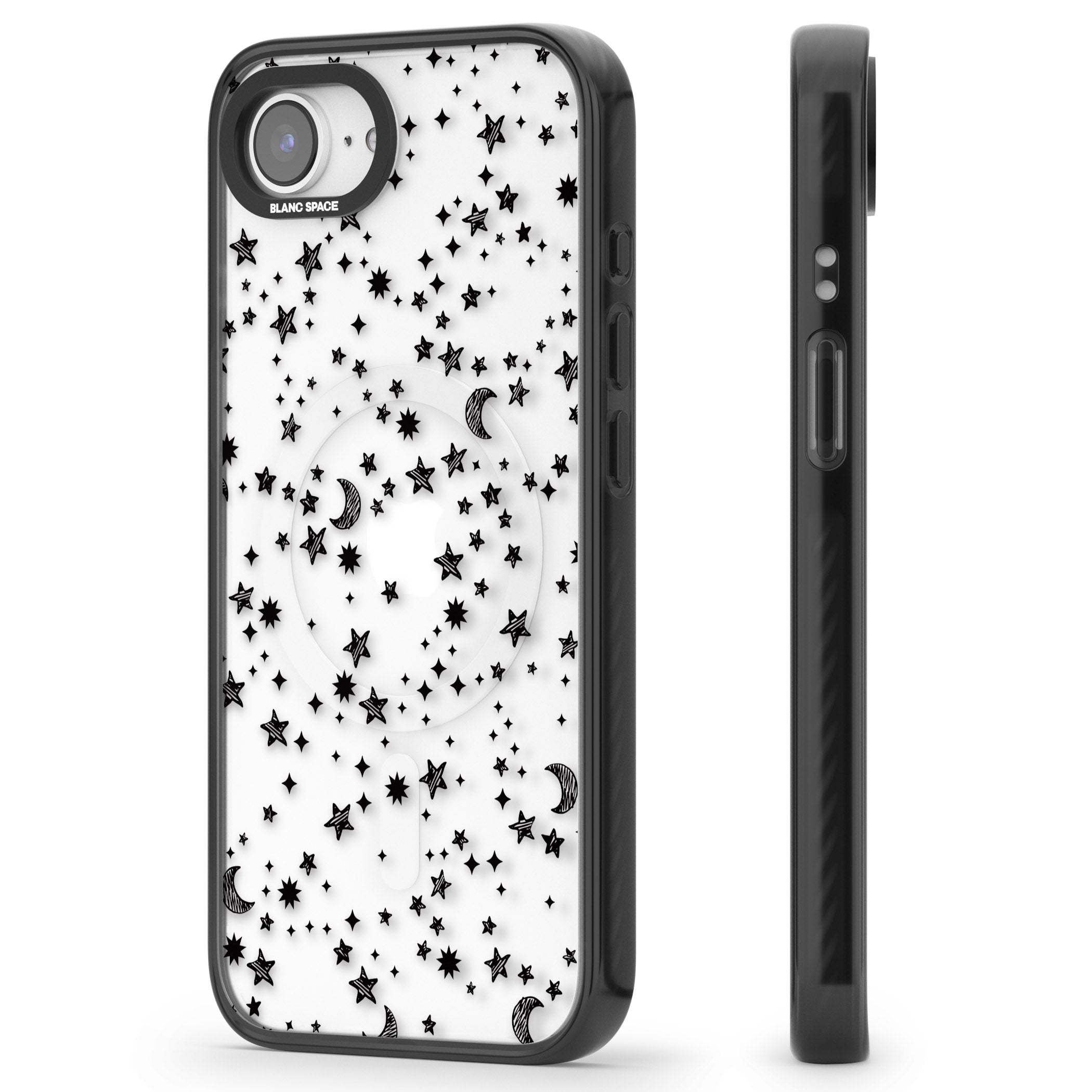 Black Cosmic Galaxy Pattern