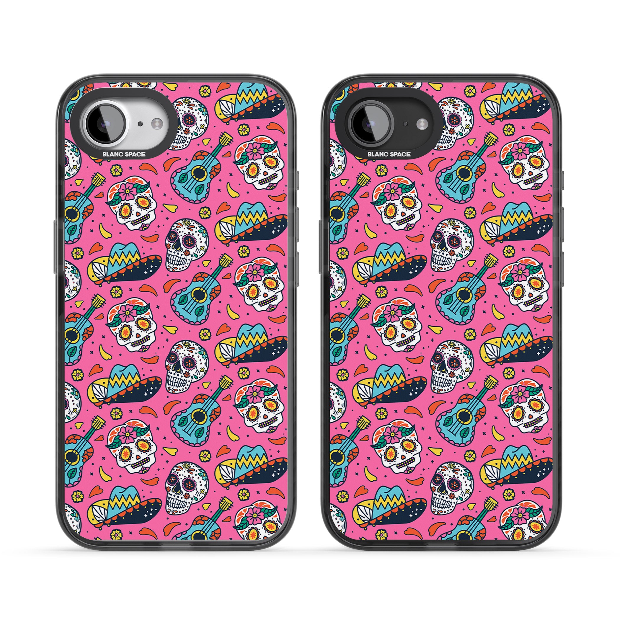 Pink Day Of The Dead Pattern