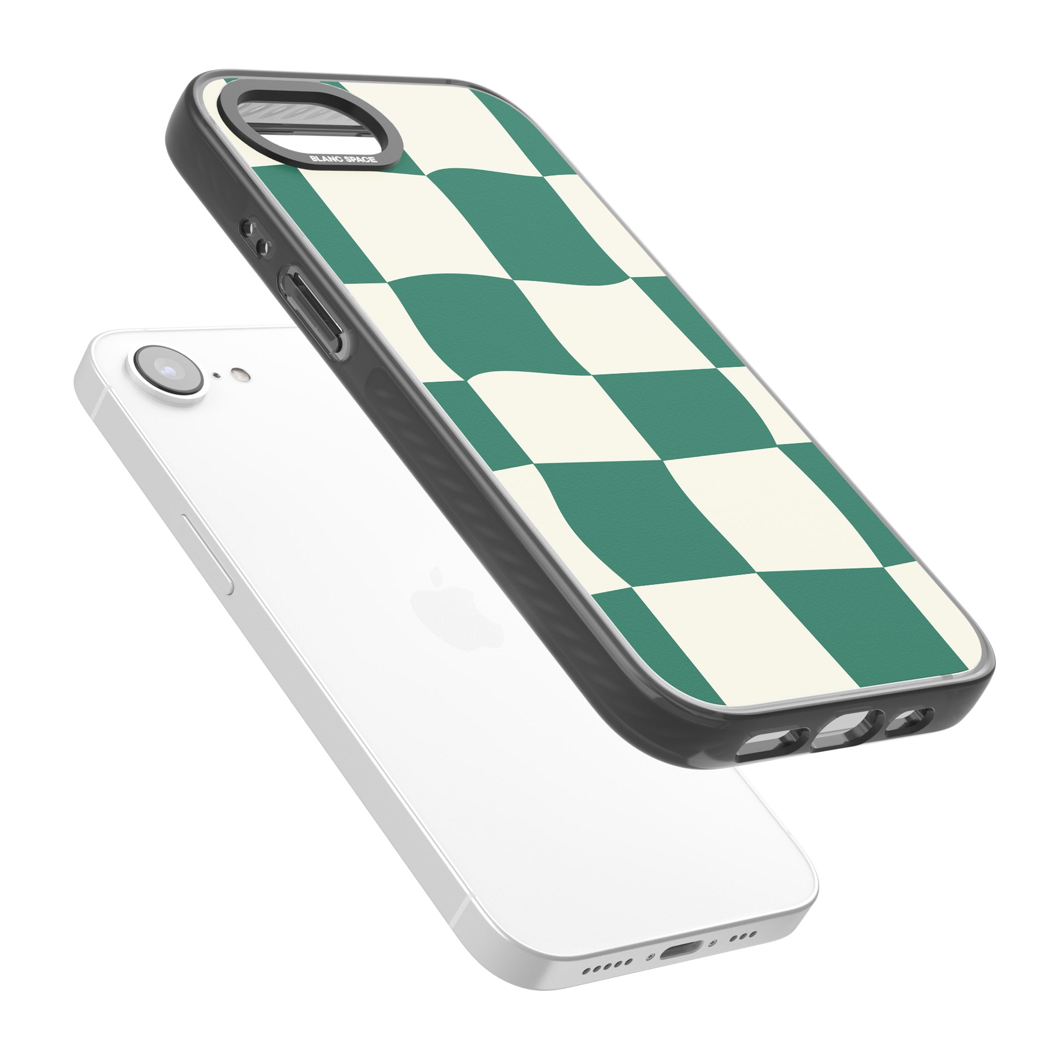 Green & Cream Wavy Check