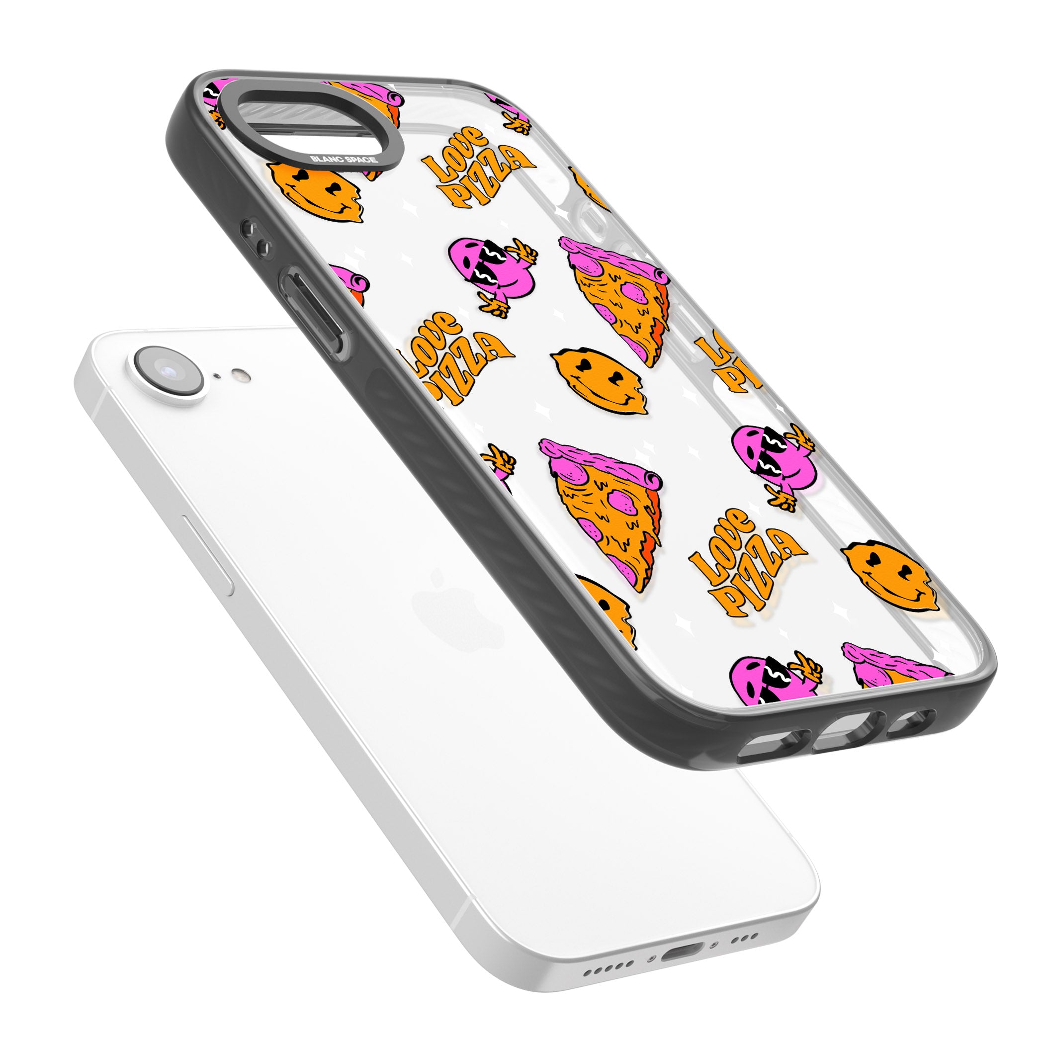 Psychedelic Love Pizza Pattern (Clear)
