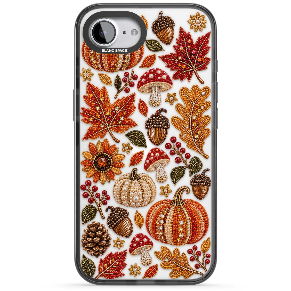 Beaded Autumn iPhone case | Black Impact case for iPhone 16e, iPhone 17e