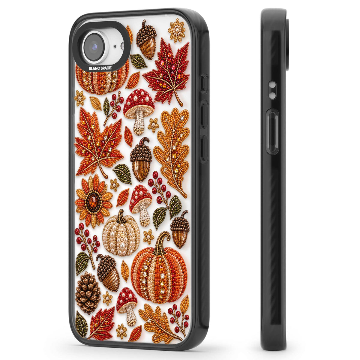 Beaded Autumn iPhone case | Black Impact case for iPhone 16e, iPhone 17e