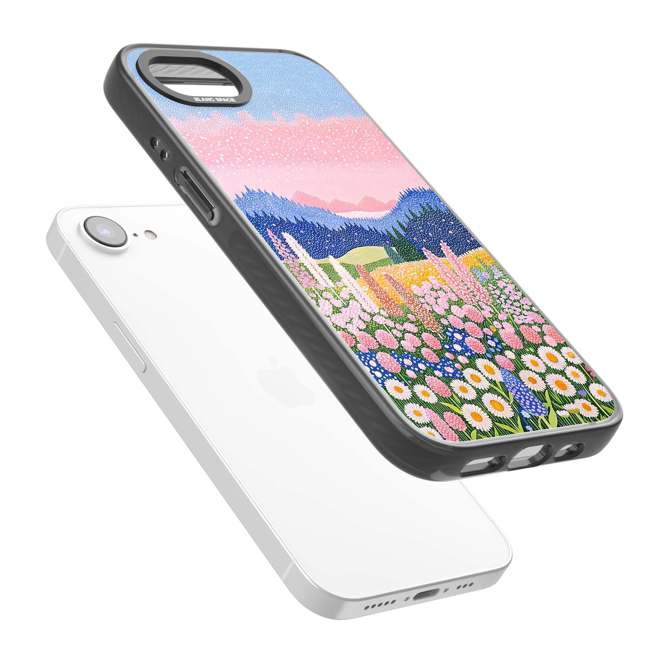 Valley Horizon cottagecore iPhone case | Black Impact case for iPhone 16e, iPhone 17e