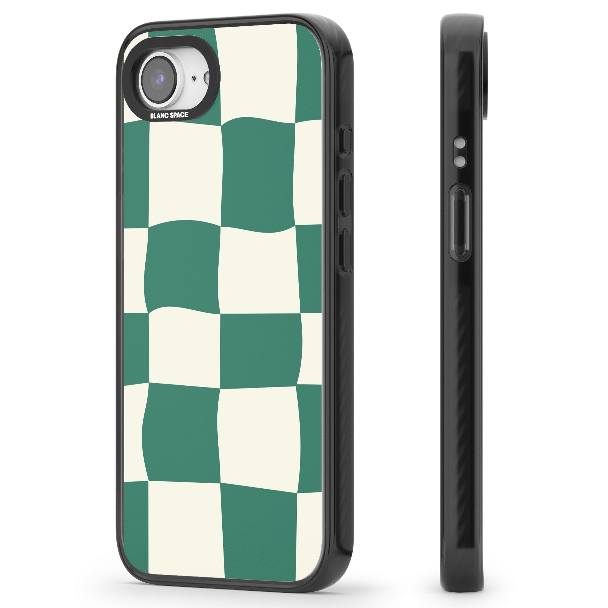 Green & Cream Wavy Check