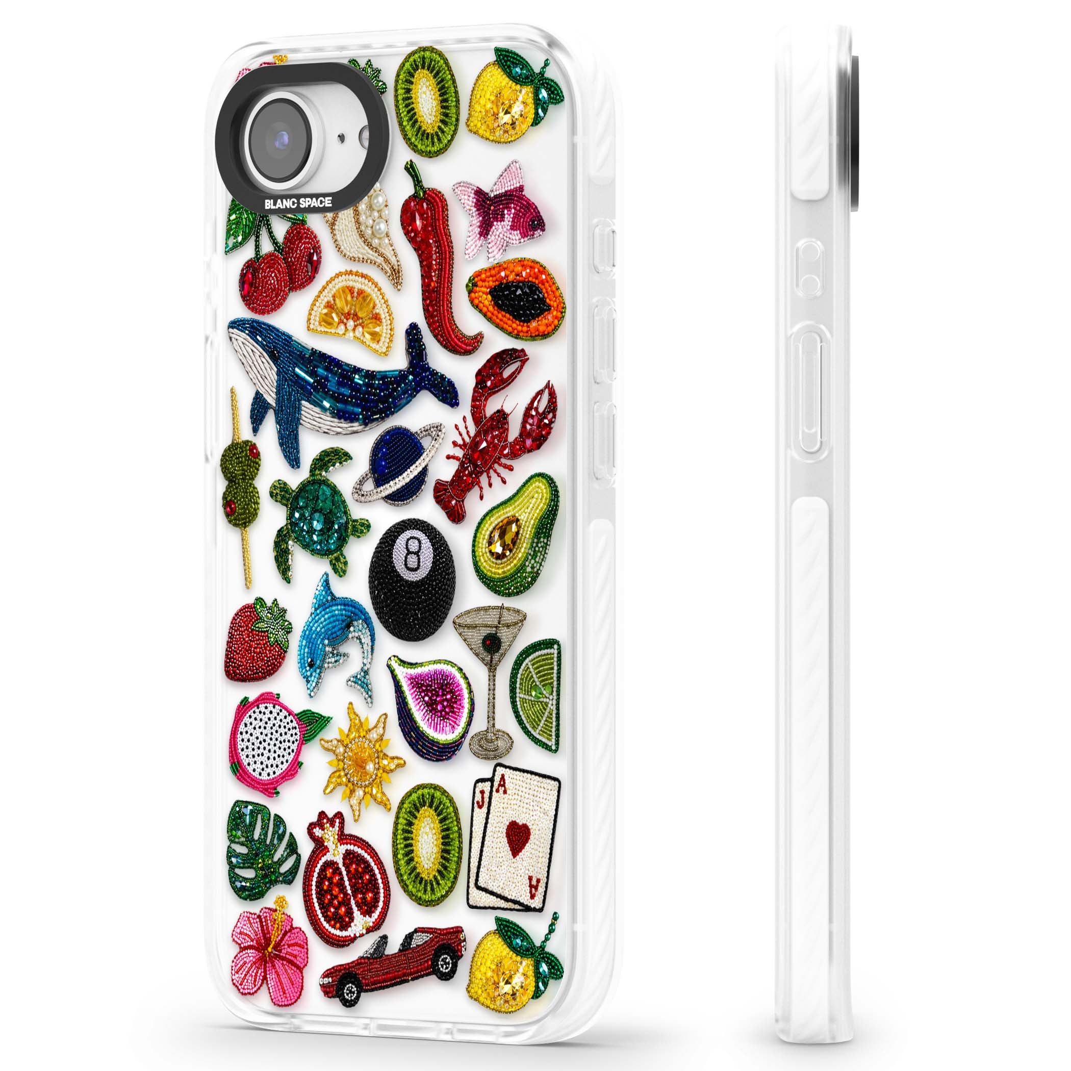 Beaded Mix cute iPhone case | Clear Impact case for iPhone 16e, iPhone 17e