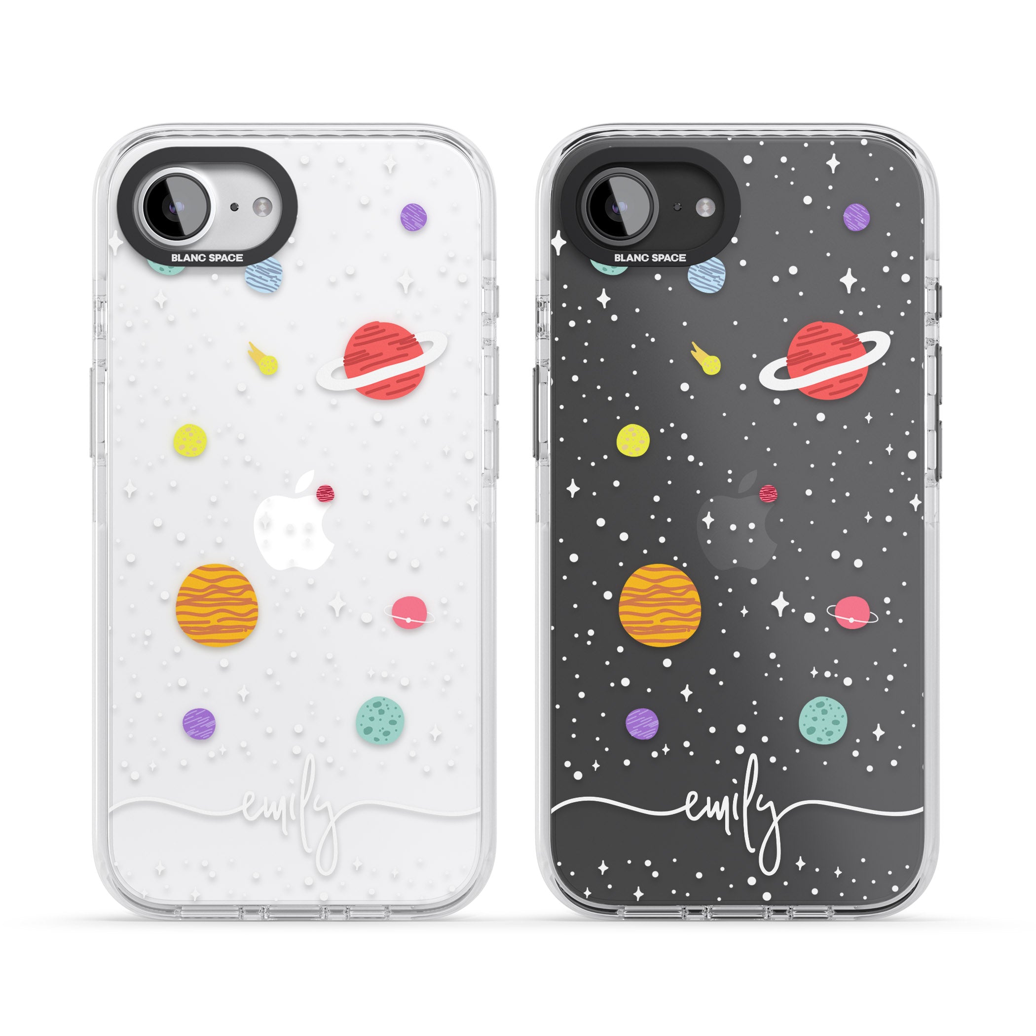 Personalised Cute Cartoon Planet (Clear)