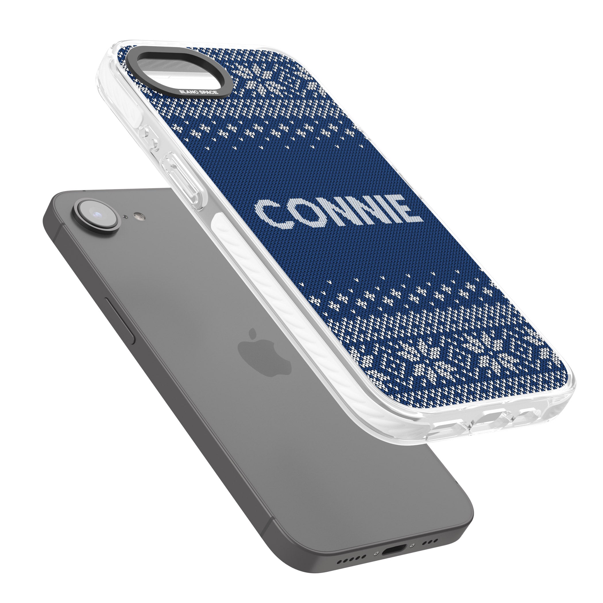 Personalised Blue Knitted Christmas