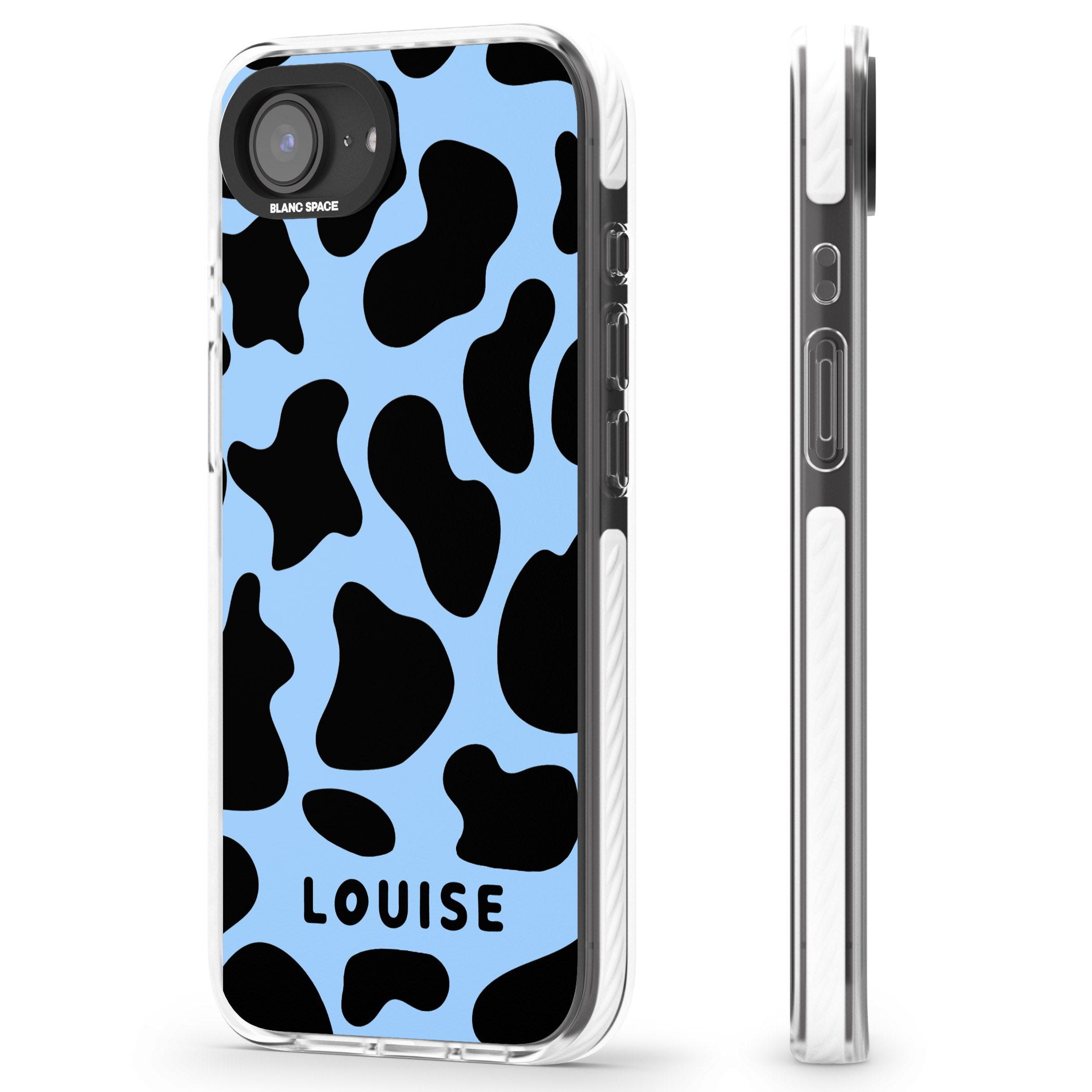 Personalised Blue And Black Cow Print