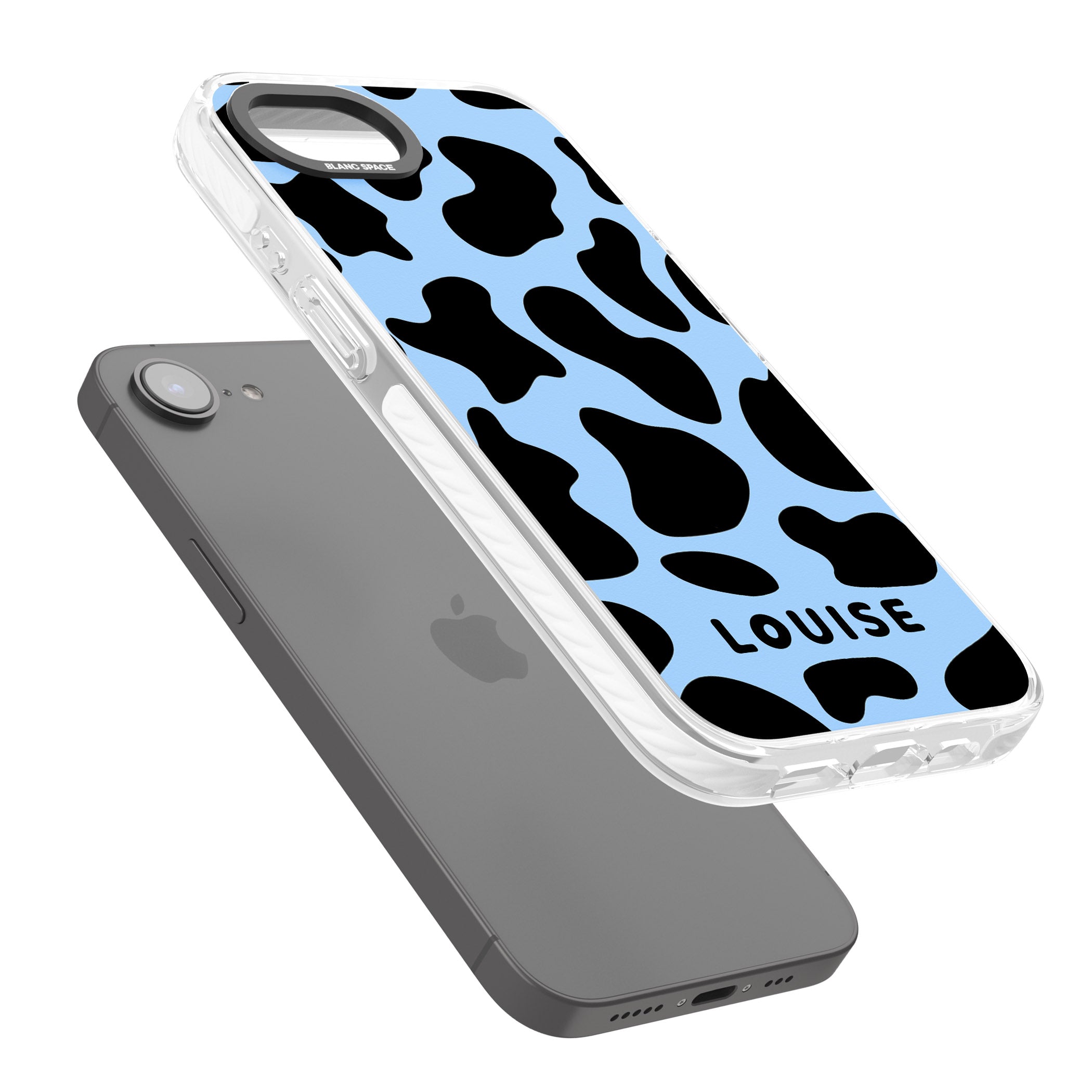 Personalised Blue And Black Cow Print