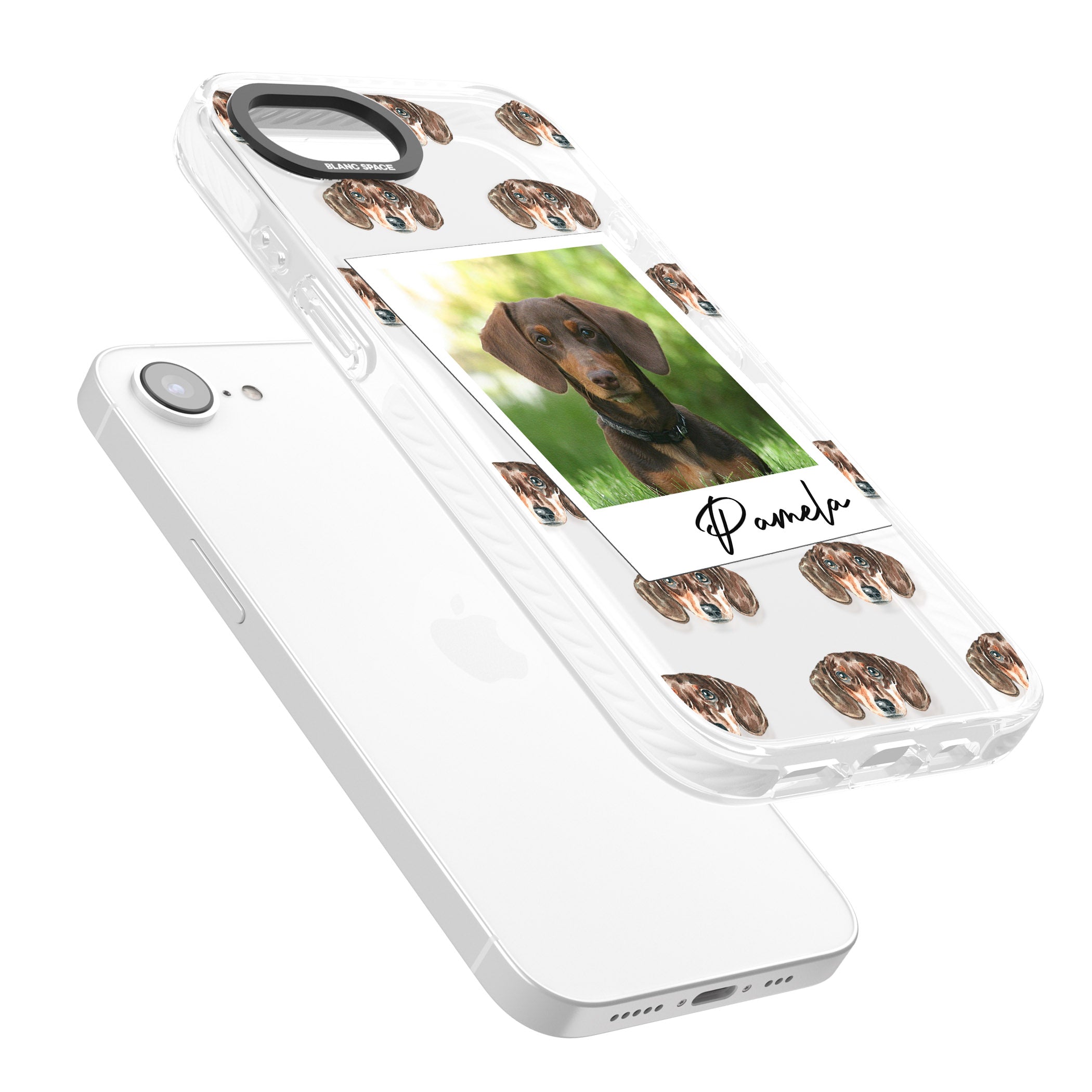 Personalised Brown Dachshund Instant Camera Photo