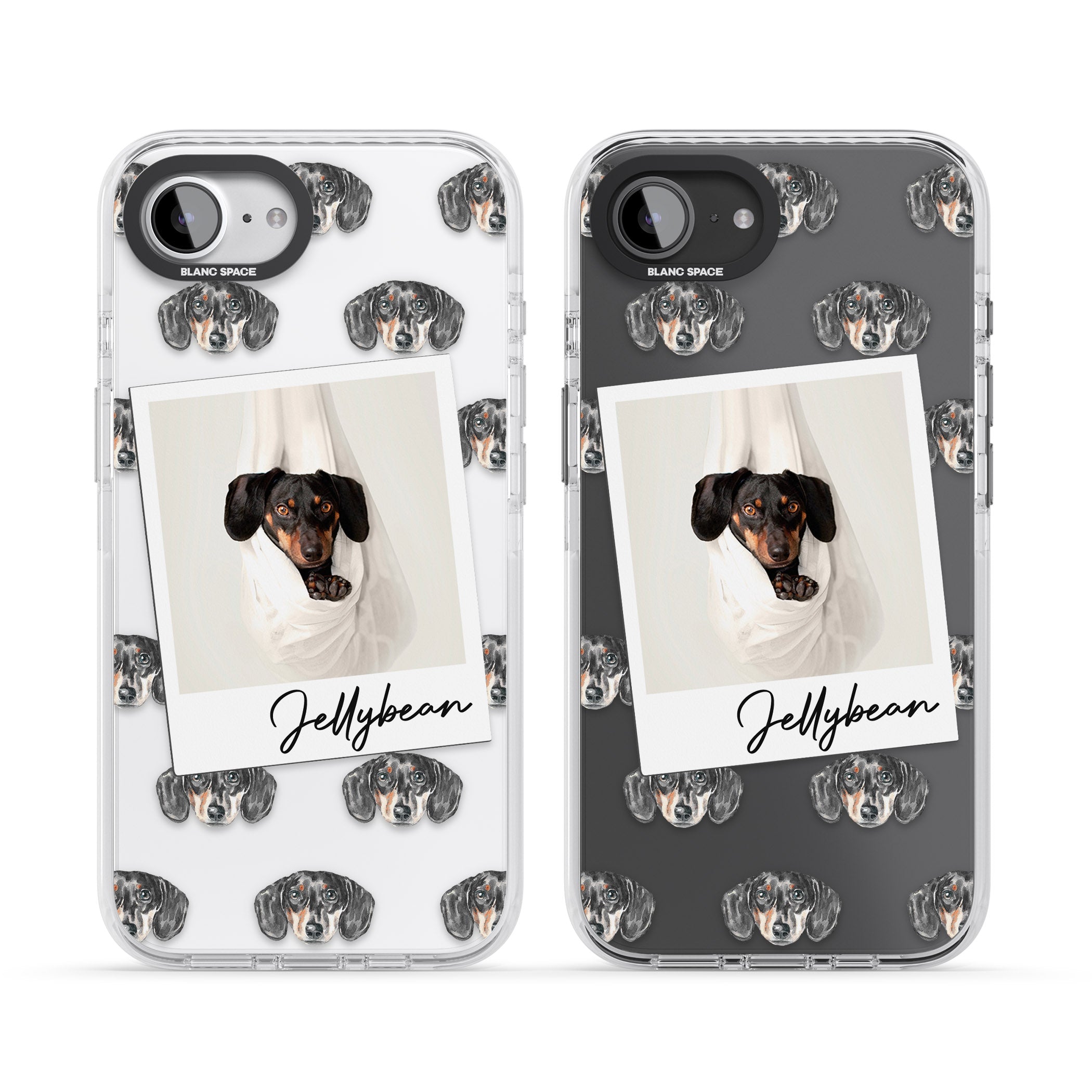 Personalised Black Dachshund Instant Camera Photo