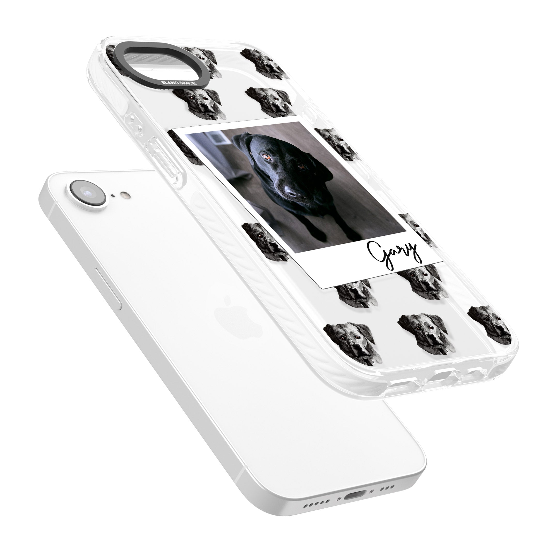 Personalised Black Labrador Instant Camera Photo