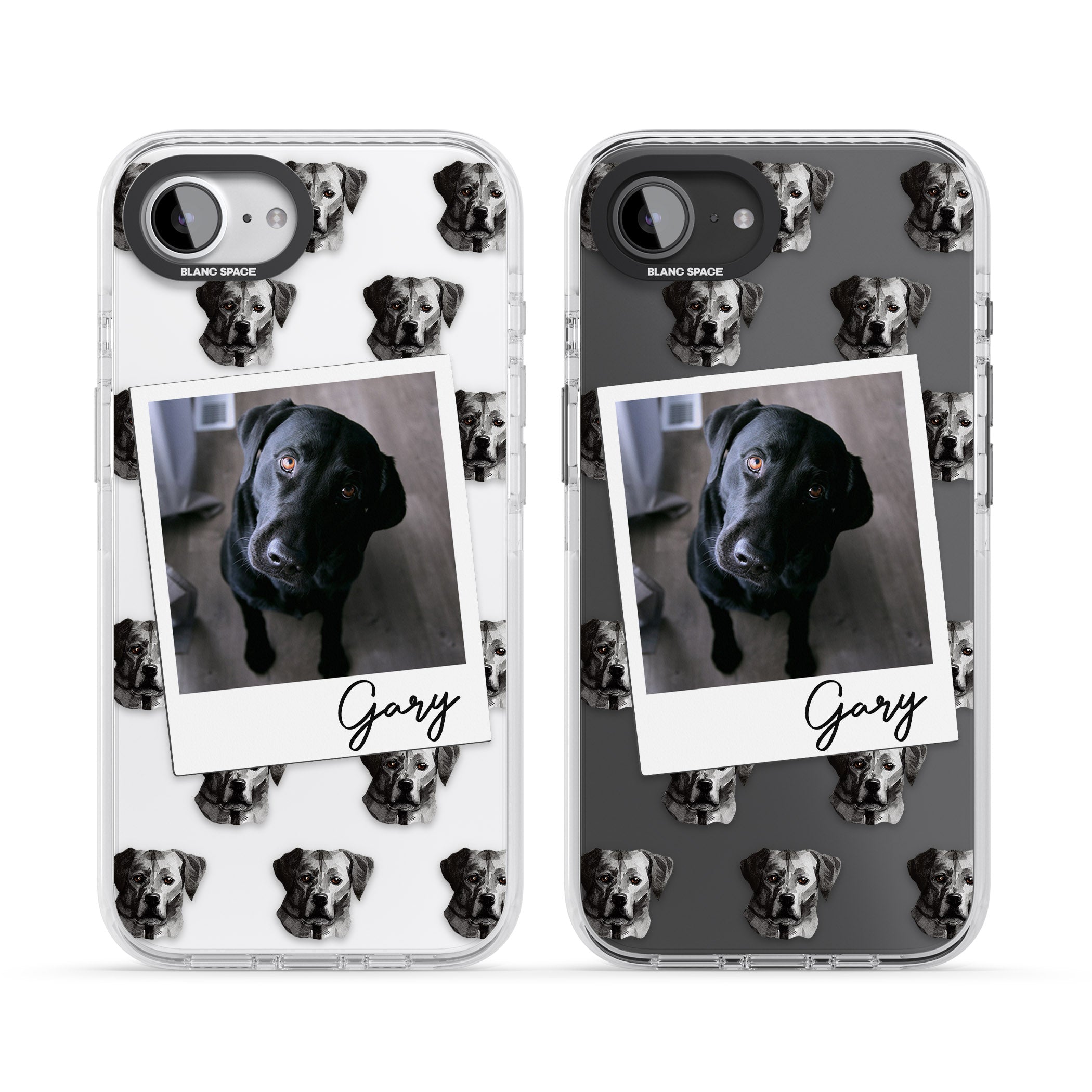 Personalised Black Labrador Instant Camera Photo