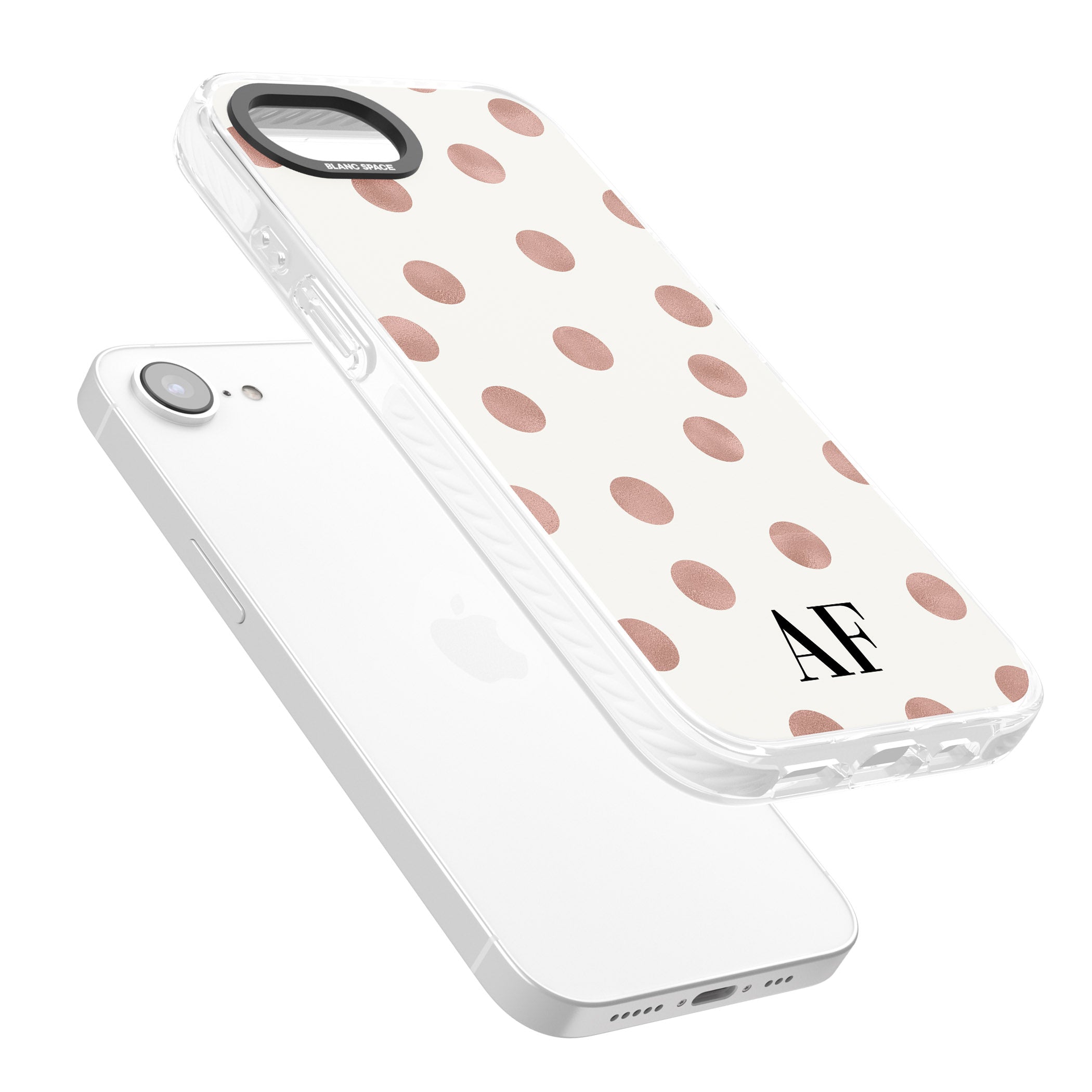 Personalised Rose Gold Dots & Initials