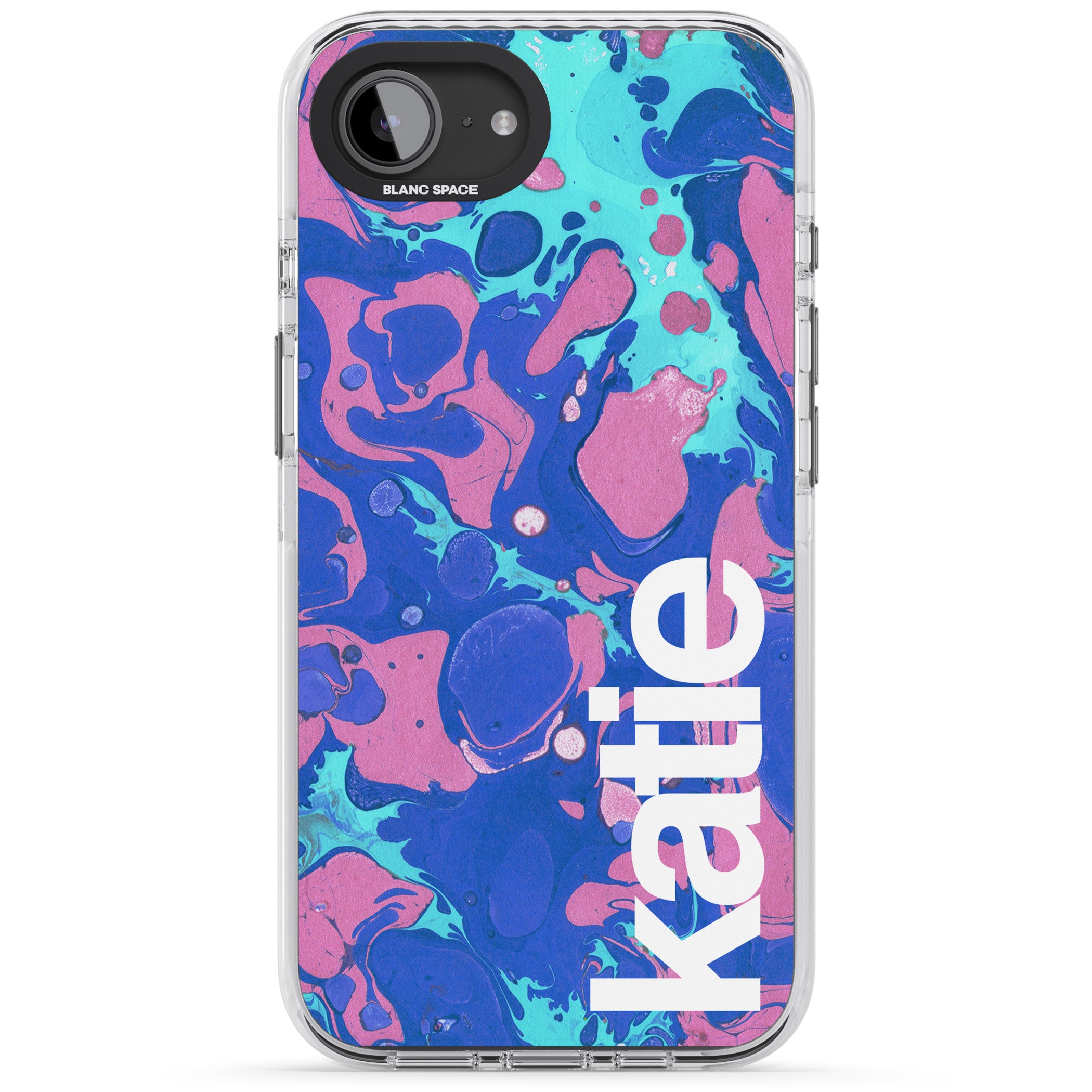 Personalised Navy & Turquoise Marbled