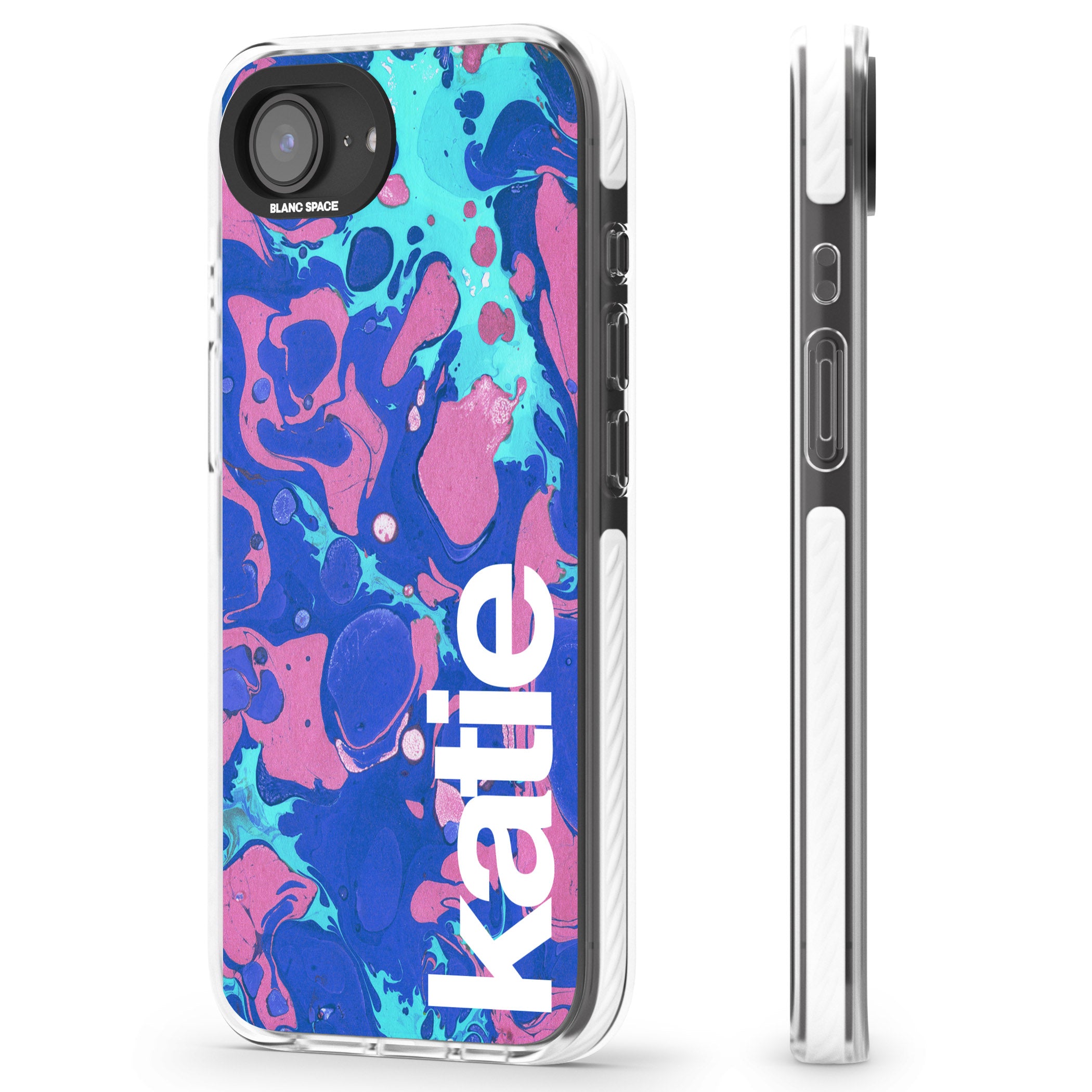 Personalised Navy & Turquoise Marbled