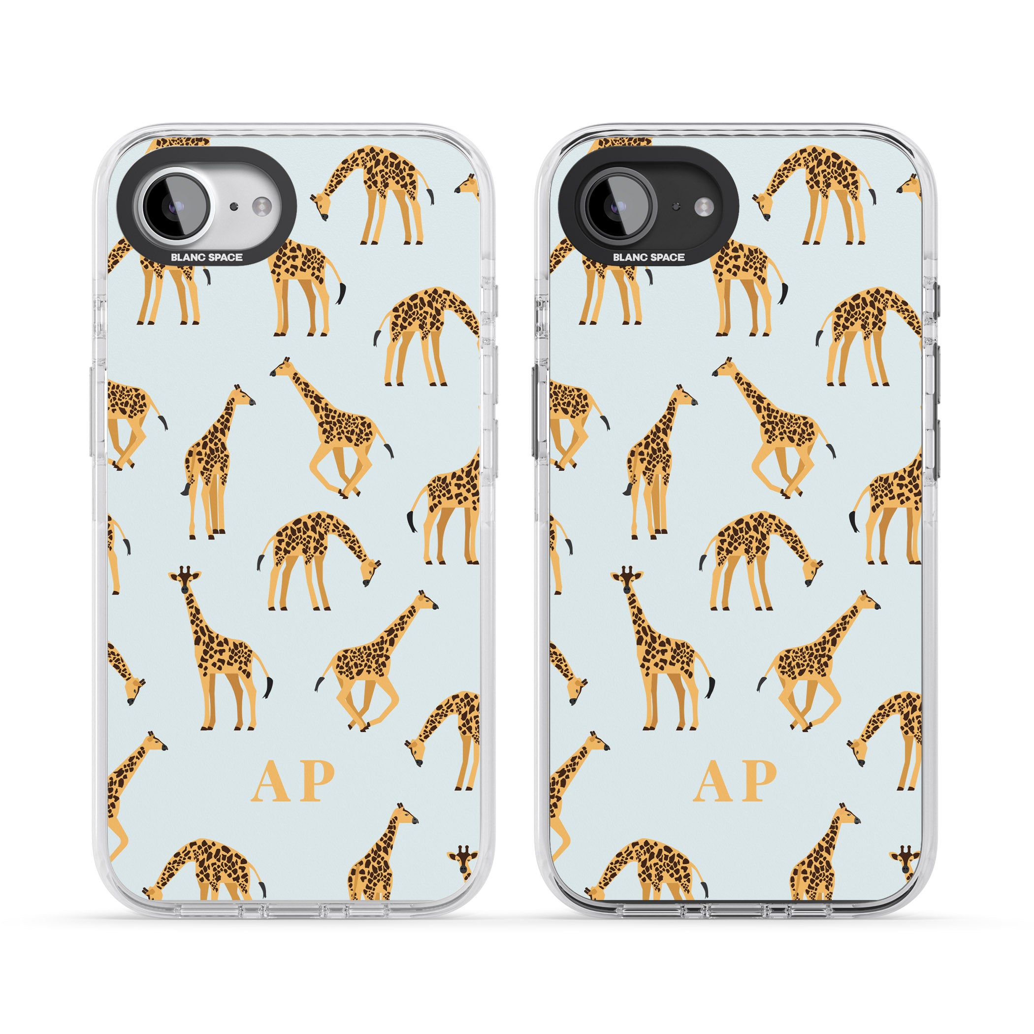 Personalised Safari Giraffe Pattern On Blue